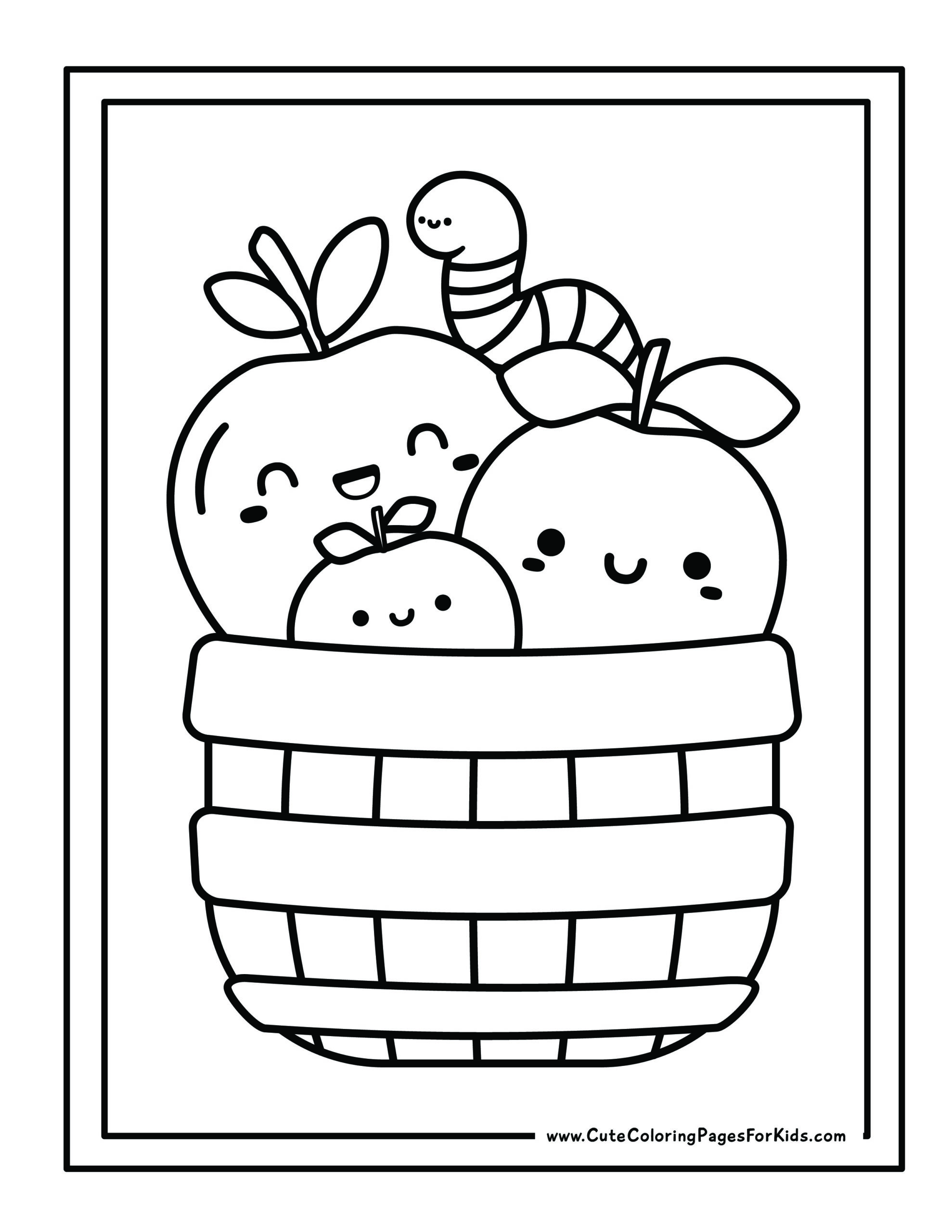 Apple Coloring Pages Free Printables Cute Coloring Pages For Kids Apple Coloring Pages Free Printables Cute Coloring Pages For Kids