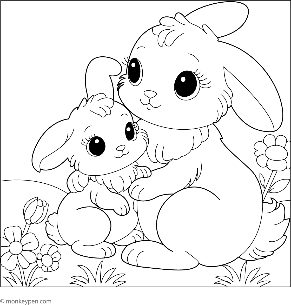 bunny coloring pages printable bunny coloring pages printable