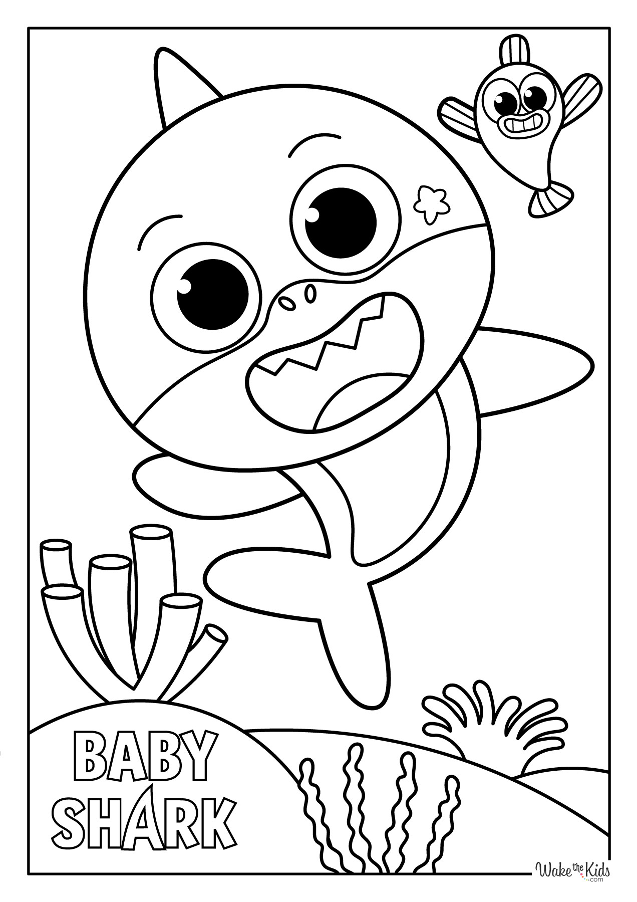 baby shark coloring page baby shark coloring page