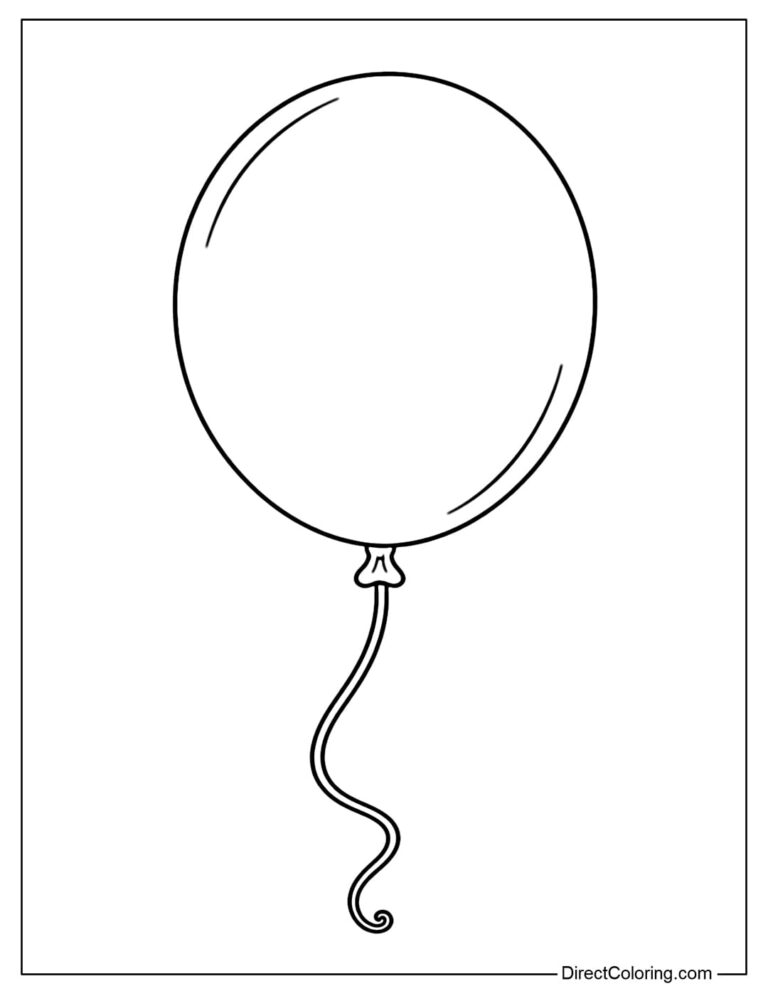 Balloon Coloring Pages Free PDF Download And Print