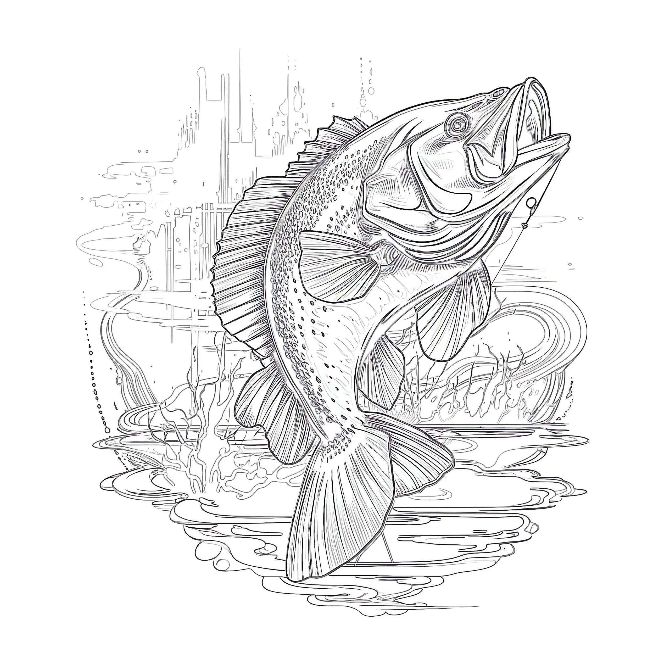 Bass Fishing Coloring Pages Coloring Pages Mimi Panda