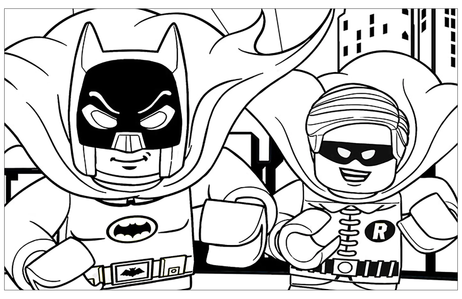 Batman And His Faithful Robin Lego Batman Coloring Pages Batman And His Faithful Robin Lego Batman Coloring Pages