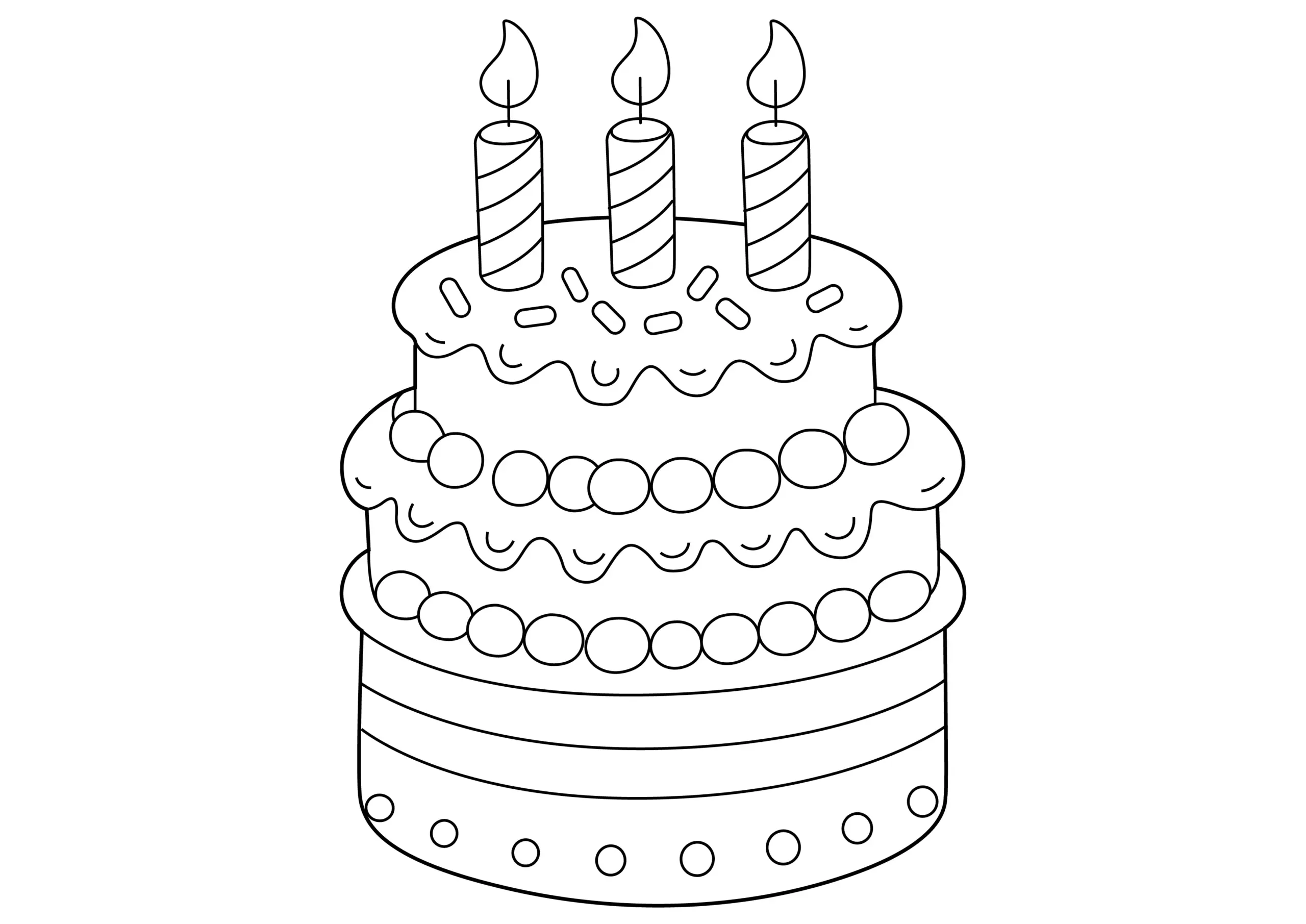 Birthday Cake Coloring Picture Birthday Cake Coloring Picture