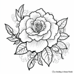 Black White Flowers Coloring Pages Free Printable 
