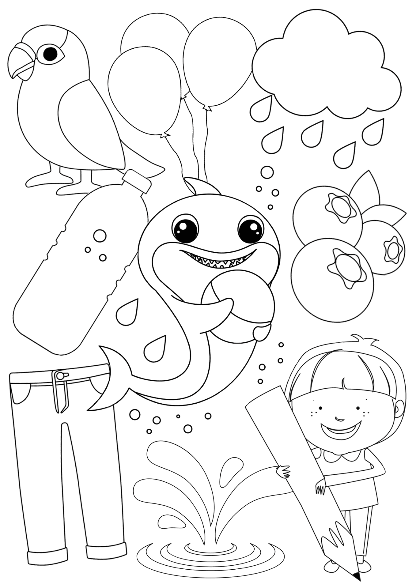 Blue Color Coloring Page Free Printable Blue Color Coloring Page Free Printable