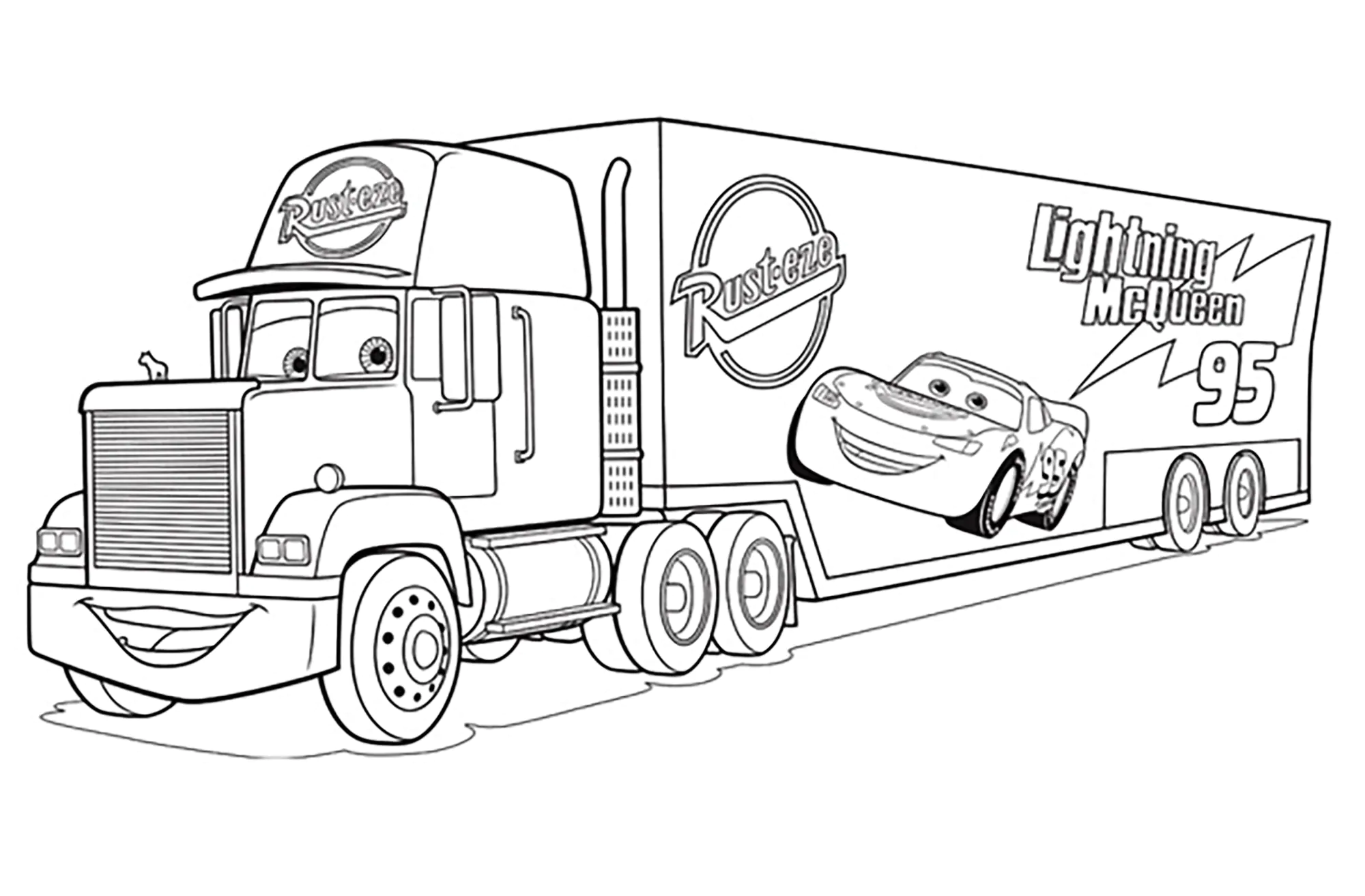 lightening mcqueen coloring page lightening mcqueen coloring page