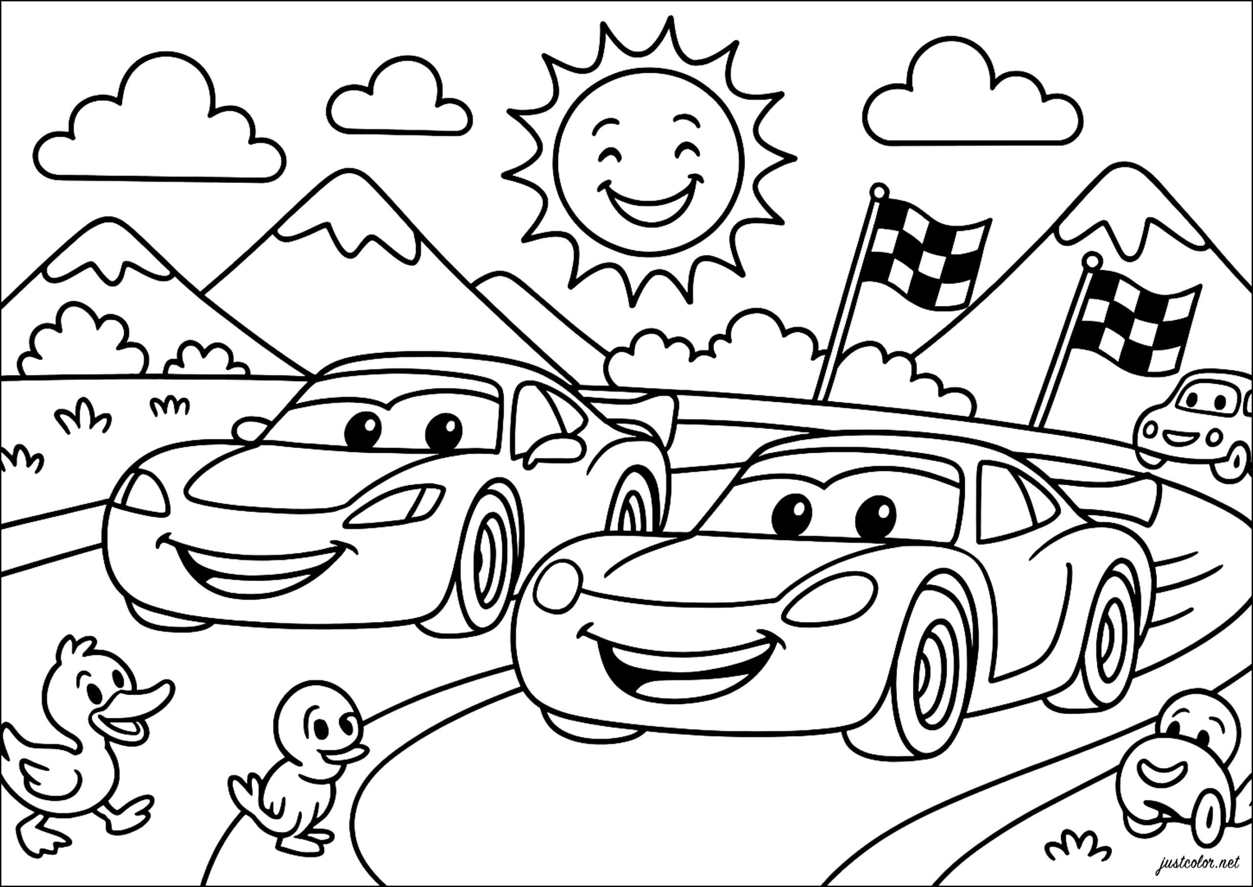 Cars Lightning Mcqueen Coloring Disney Cars Lightning McQueen Printable Coloring Pages PDF Instant Cars Lightning Mcqueen Coloring Disney Cars Lightning McQueen Printable Coloring Pages PDF Instant
