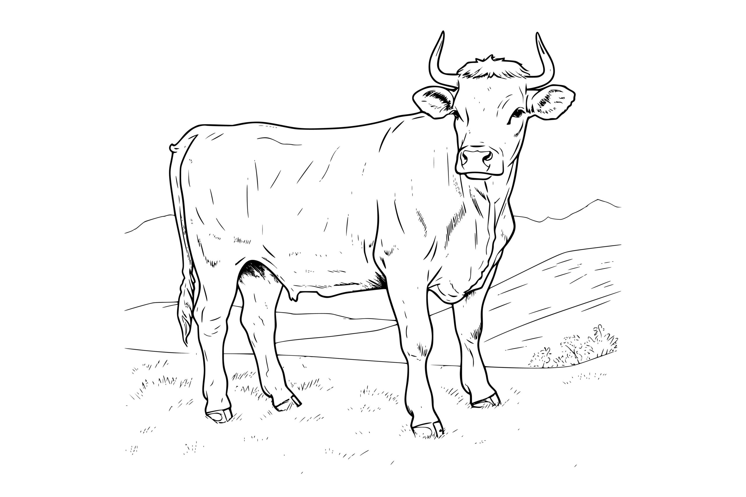 Cattle Coloring Pages For Kids Graphic By MyCreativeLife Creative Fabrica Cattle Coloring Pages For Kids Graphic By MyCreativeLife Creative Fabrica