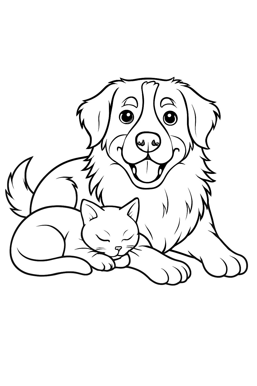 dog and cat coloring pages dog and cat coloring pages