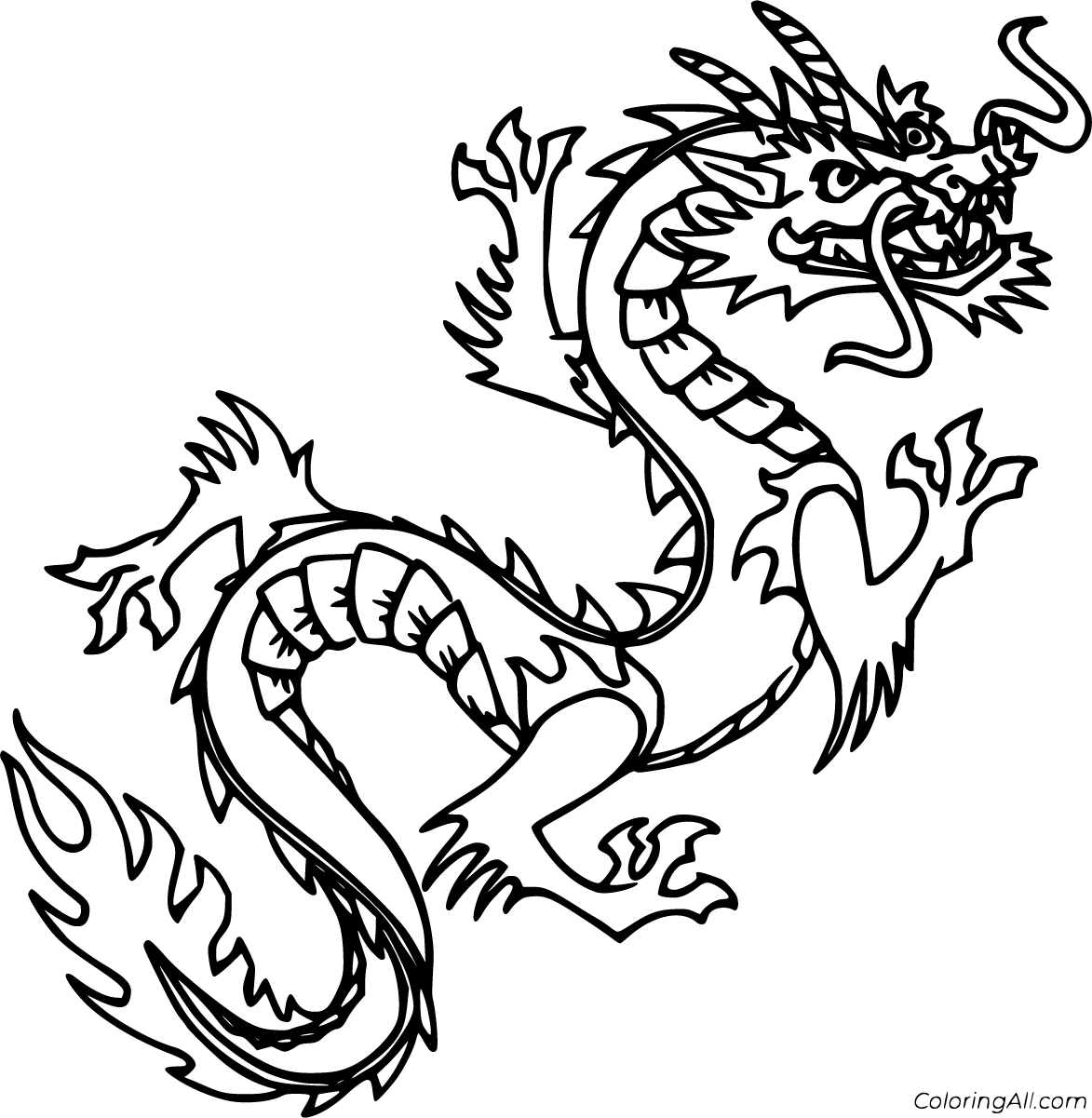 Chinese Dragon Coloring Pages 18 Free Printables ColoringAll Chinese Dragon Coloring Pages 18 Free Printables ColoringAll