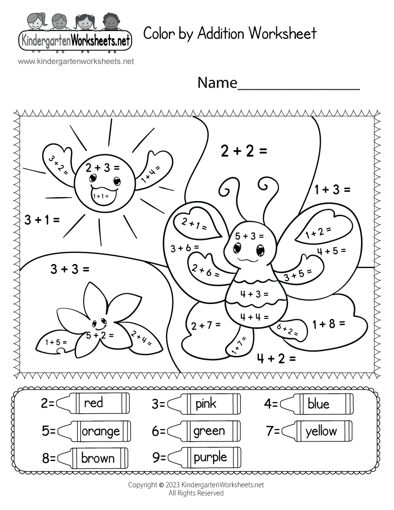 Color By Addition Worksheet Free Printable PDF Color By Addition Worksheet Free Printable PDF