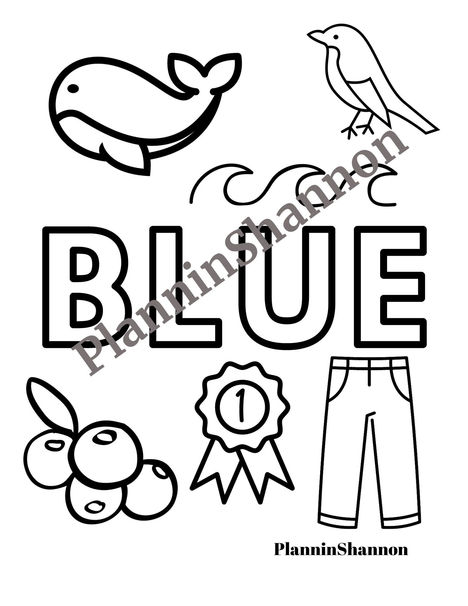 color blue coloring page color blue coloring page