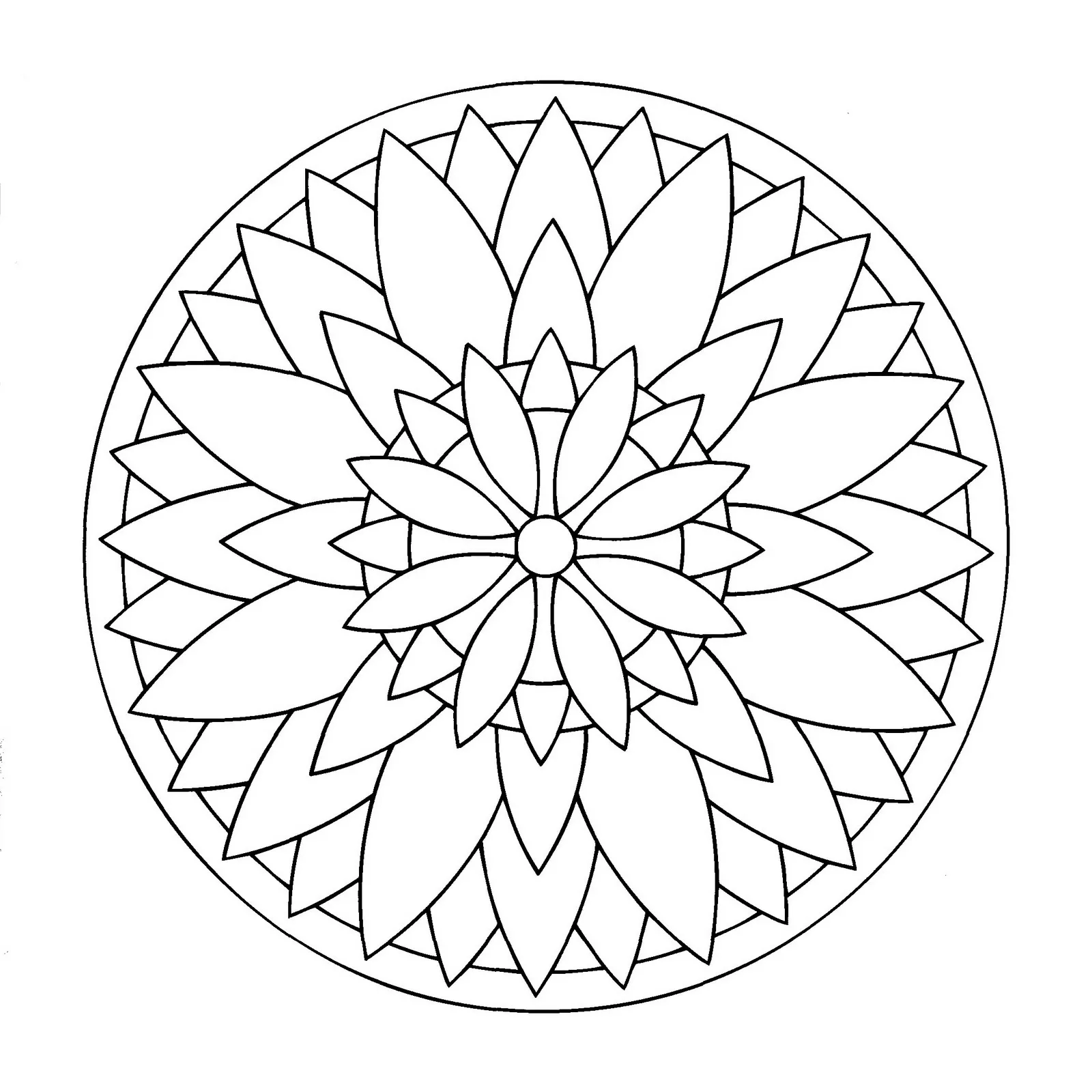 Cool Easy Mandala With Petals Easy Mandalas For Kids Cool Easy Mandala With Petals Easy Mandalas For Kids
