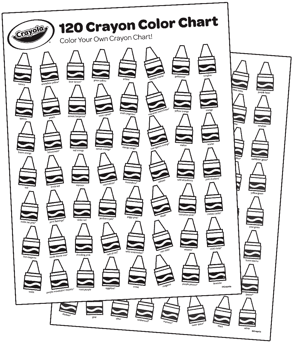 Crayon Coloring Chart Free Coloring Page Crayon Coloring Chart Free Coloring Page