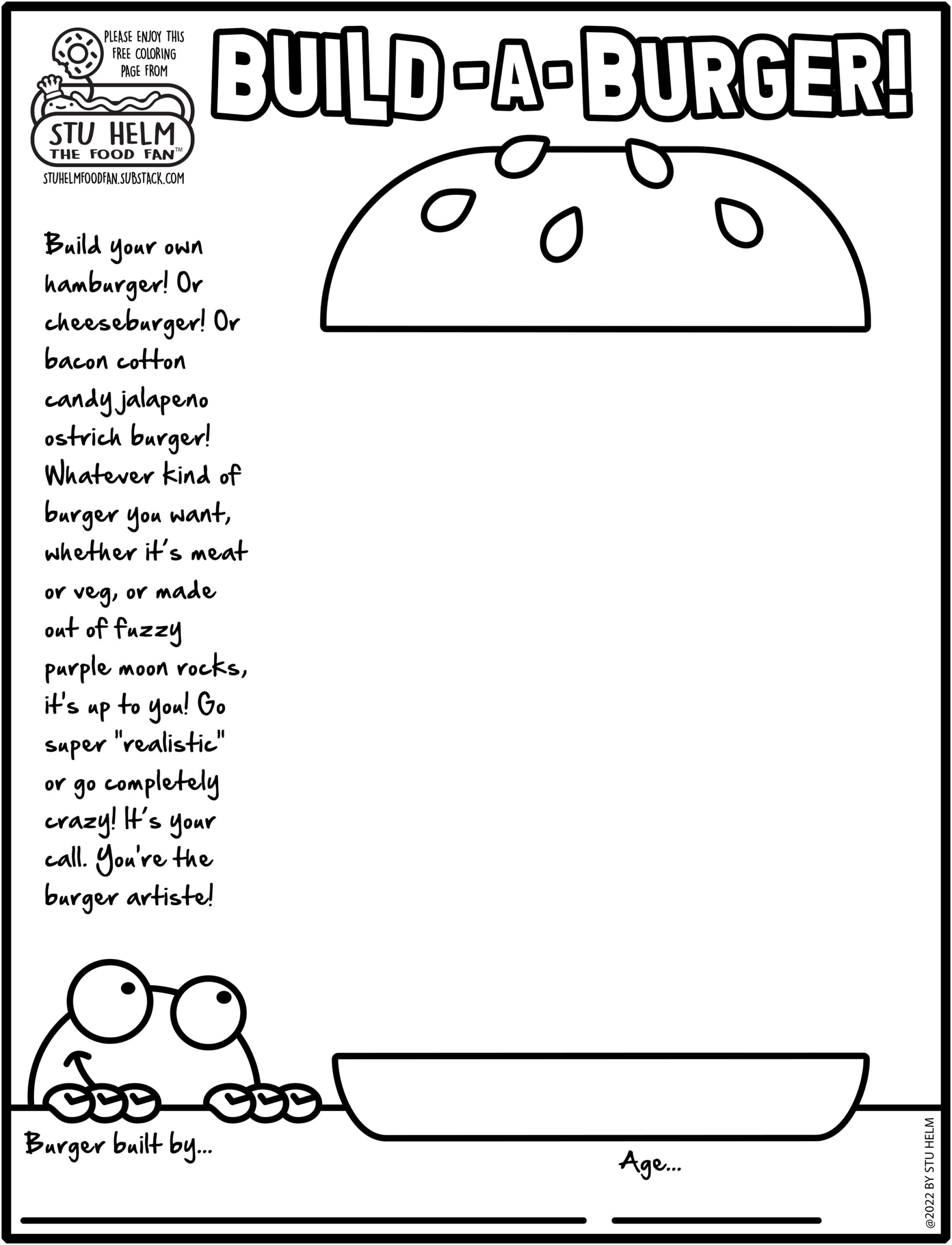 Custom Coloring Pages Stu Helm Food Fan Custom Coloring Pages Stu Helm Food Fan