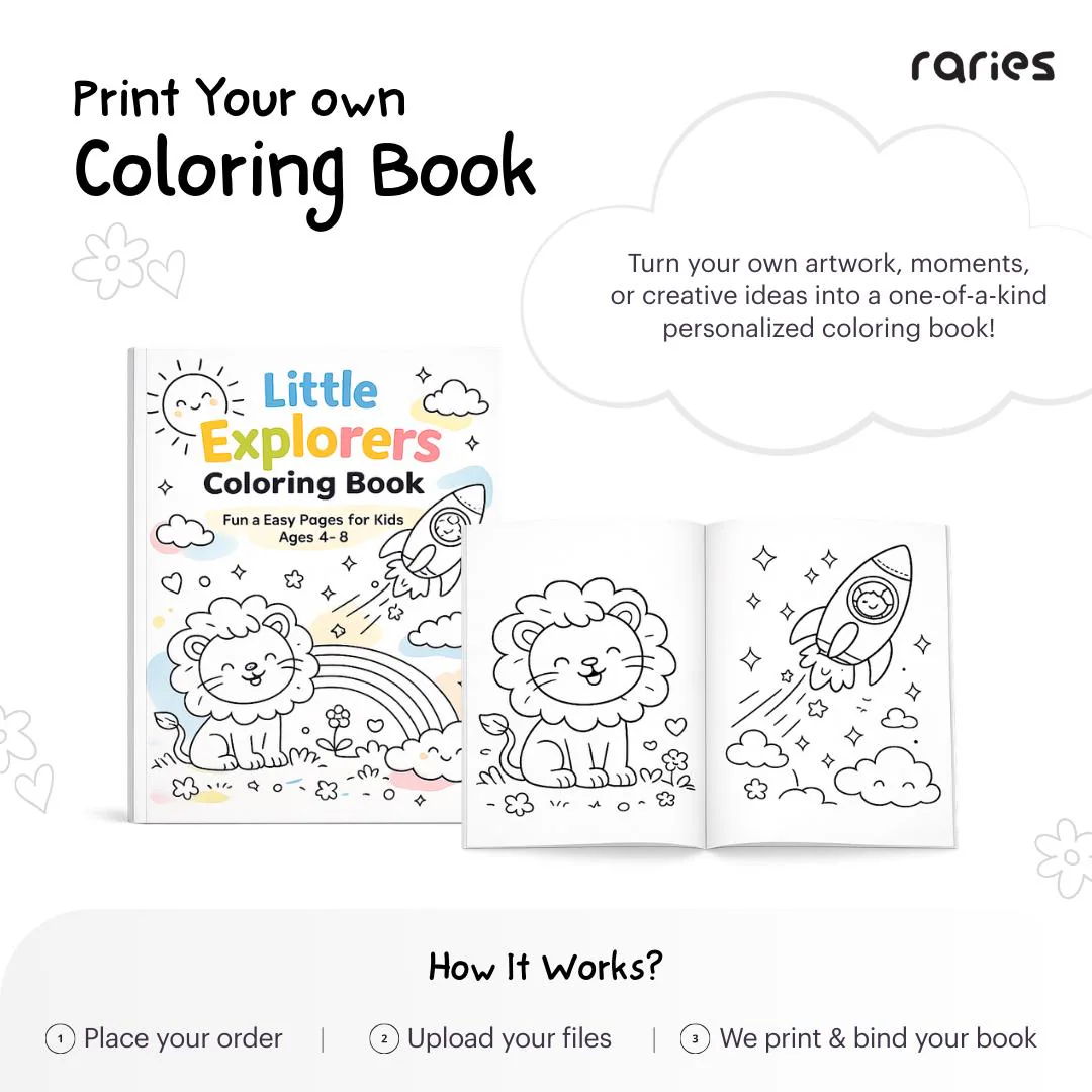 Custom Printed Coloring Book Personalized Kids Activity Book Etsy