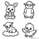 Cute Animals Coloring Pages For Kids Preschool