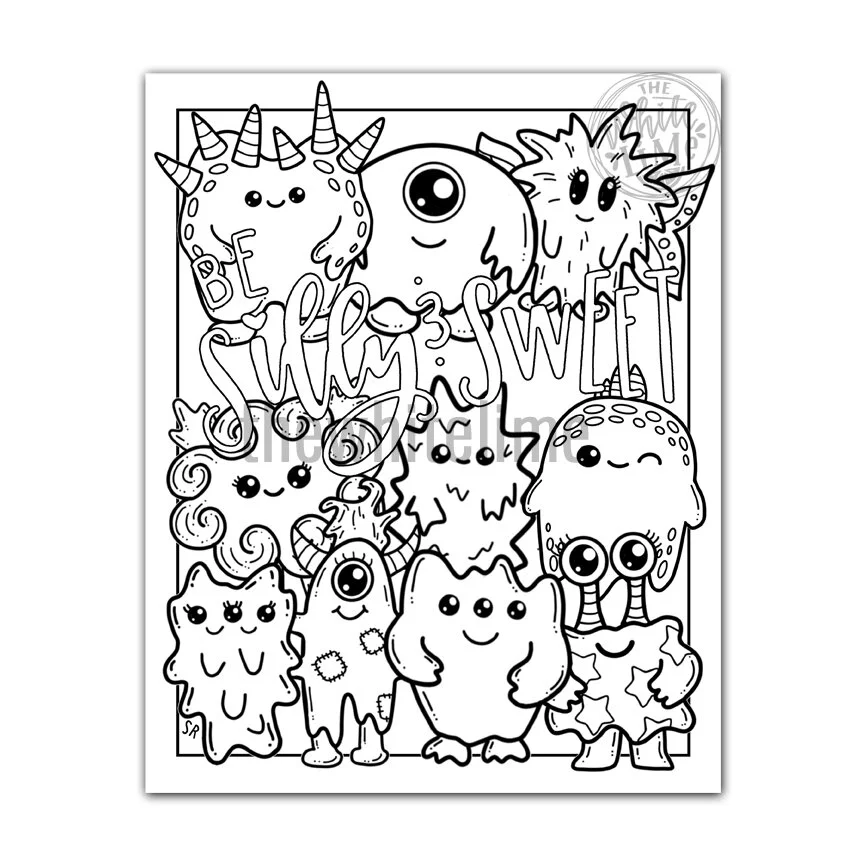 Cute Monster Coloring Page Kawaii Monsters Coloring Page For Kids And Adults Be Silly And Sweet The White Lime Cute Monster Coloring Page Kawaii Monsters Coloring Page For Kids And Adults Be Silly And Sweet The White Lime