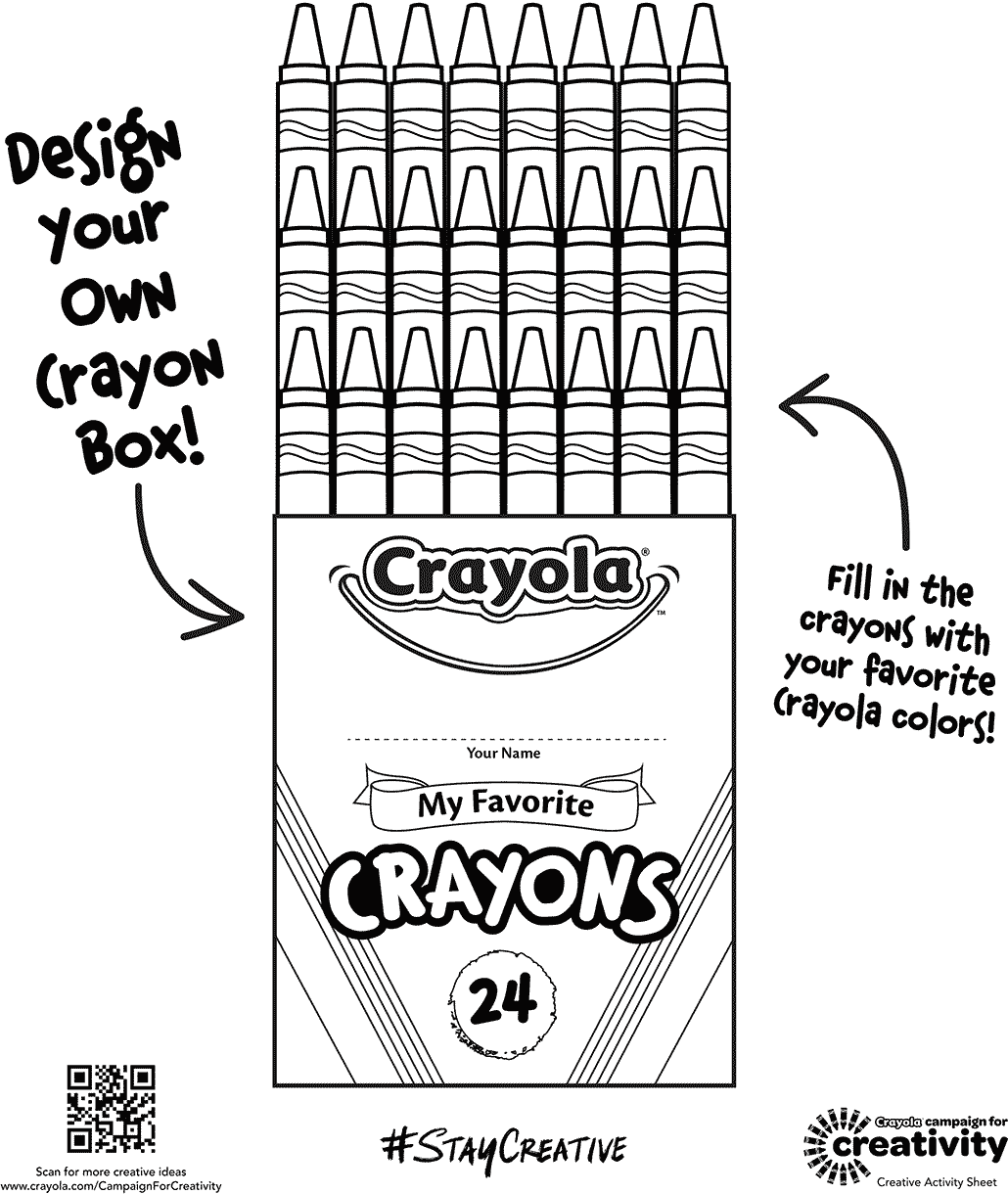 Design Your Own Crayola Coloring Box Printable Activity Sheet Design Your Own Crayola Coloring Box Printable Activity Sheet