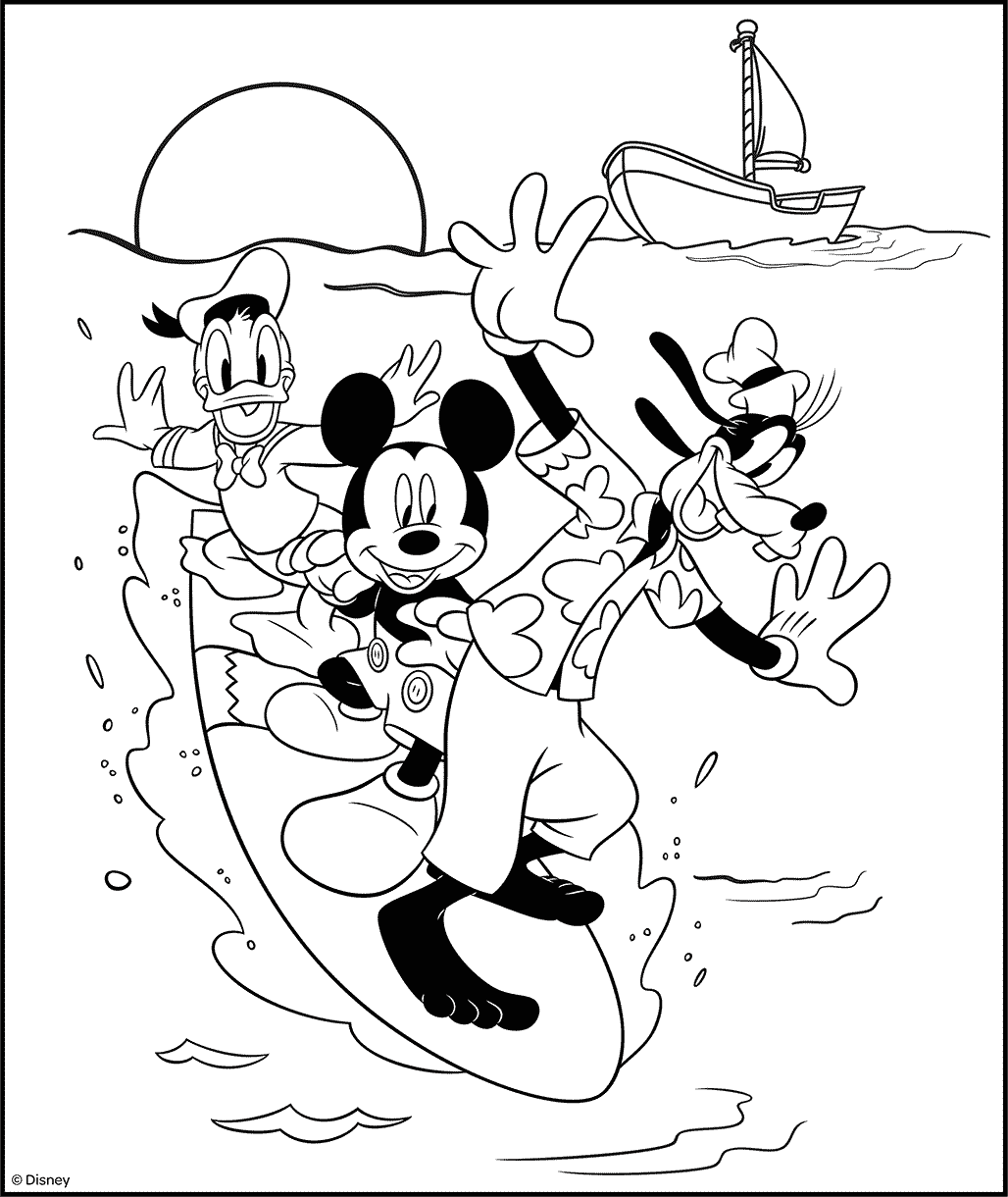 Disney Mickey Mouse And Friends Coloring Page For Kids Disney Mickey Mouse And Friends Coloring Page For Kids