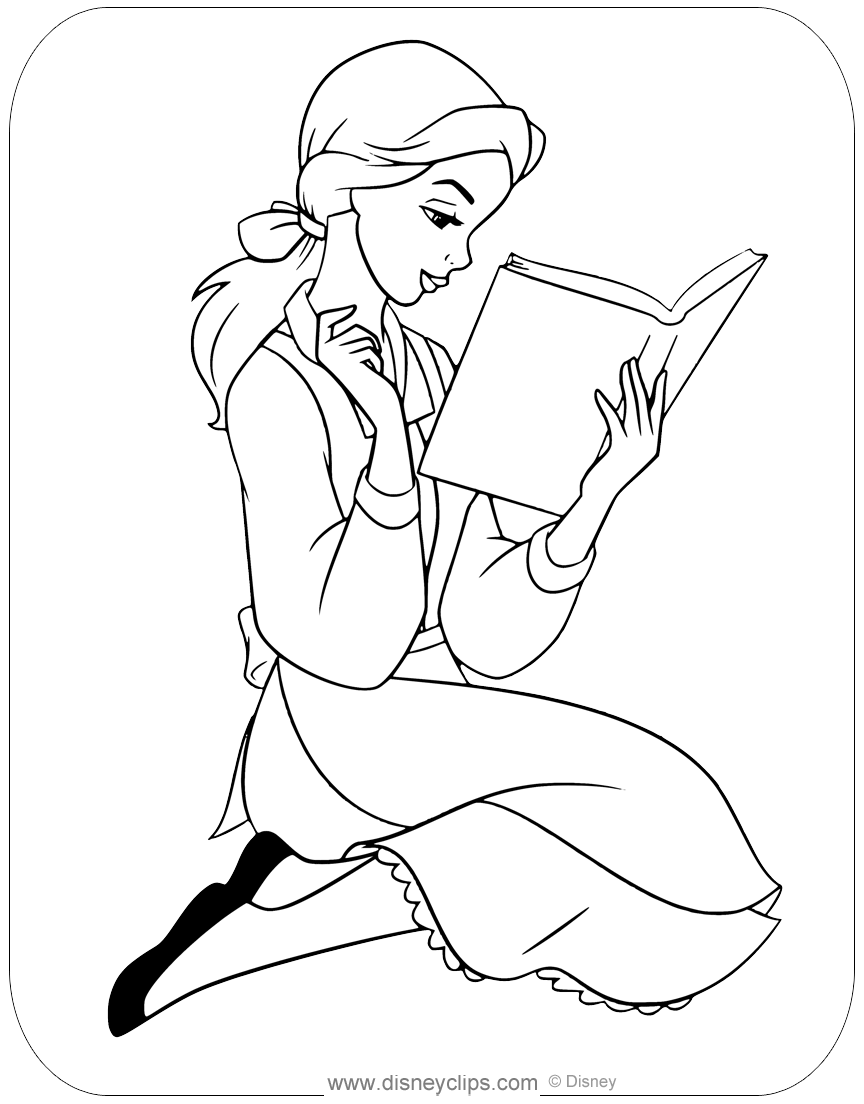 Disney s Beauty And The Beast Coloring Pages Disneyclips Disney s Beauty And The Beast Coloring Pages Disneyclips