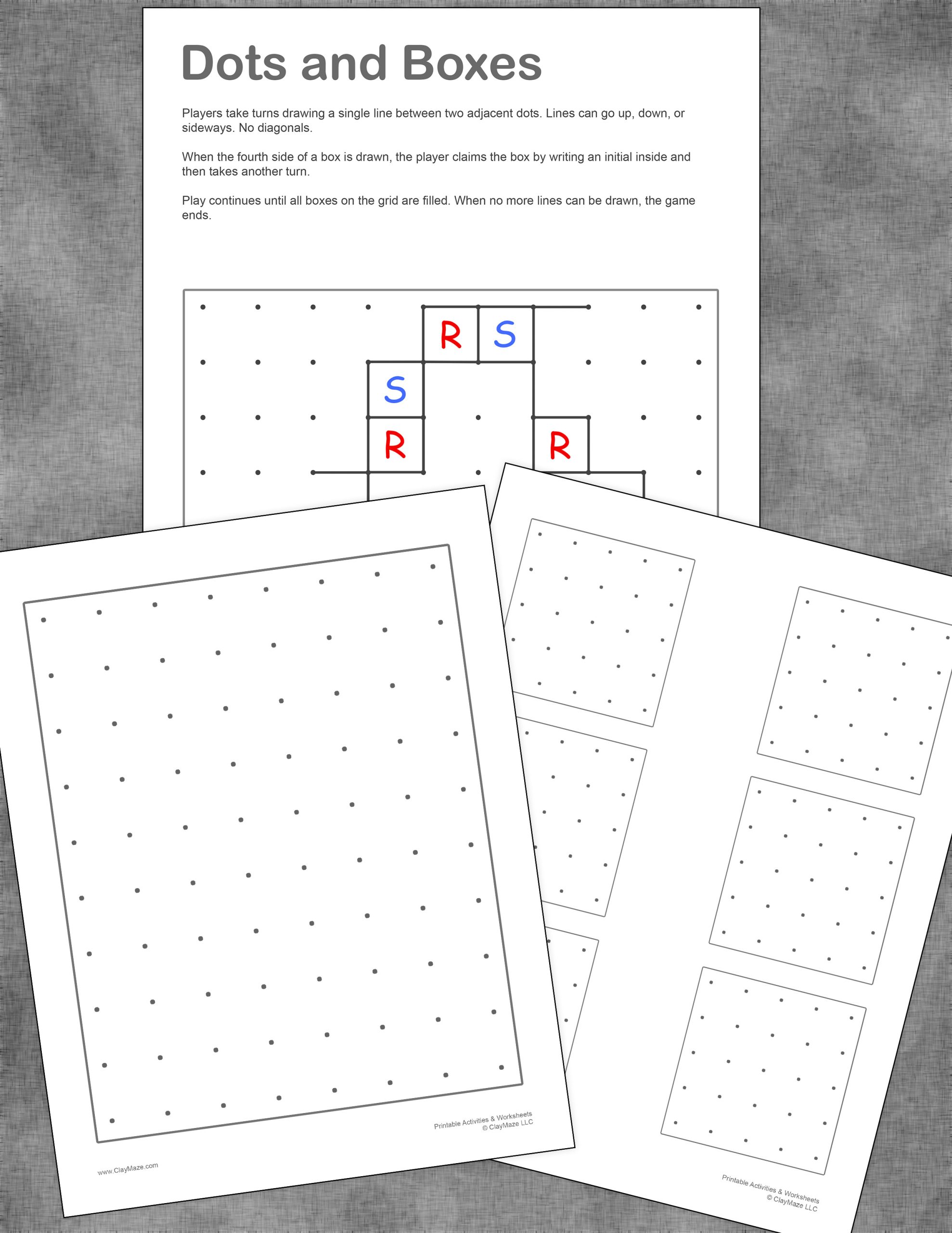 dots and boxes game printable dots and boxes game printable