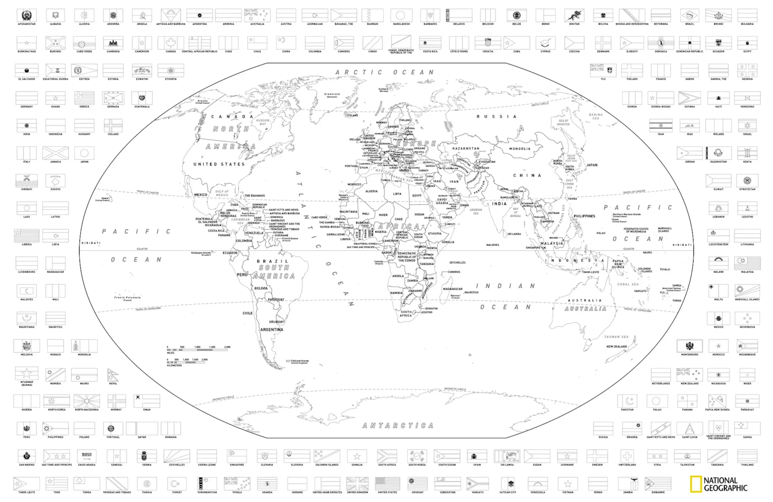 Download And Color A Free World Or United States Map With Flags National Geographic Download And Color A Free World Or United States Map With Flags National Geographic