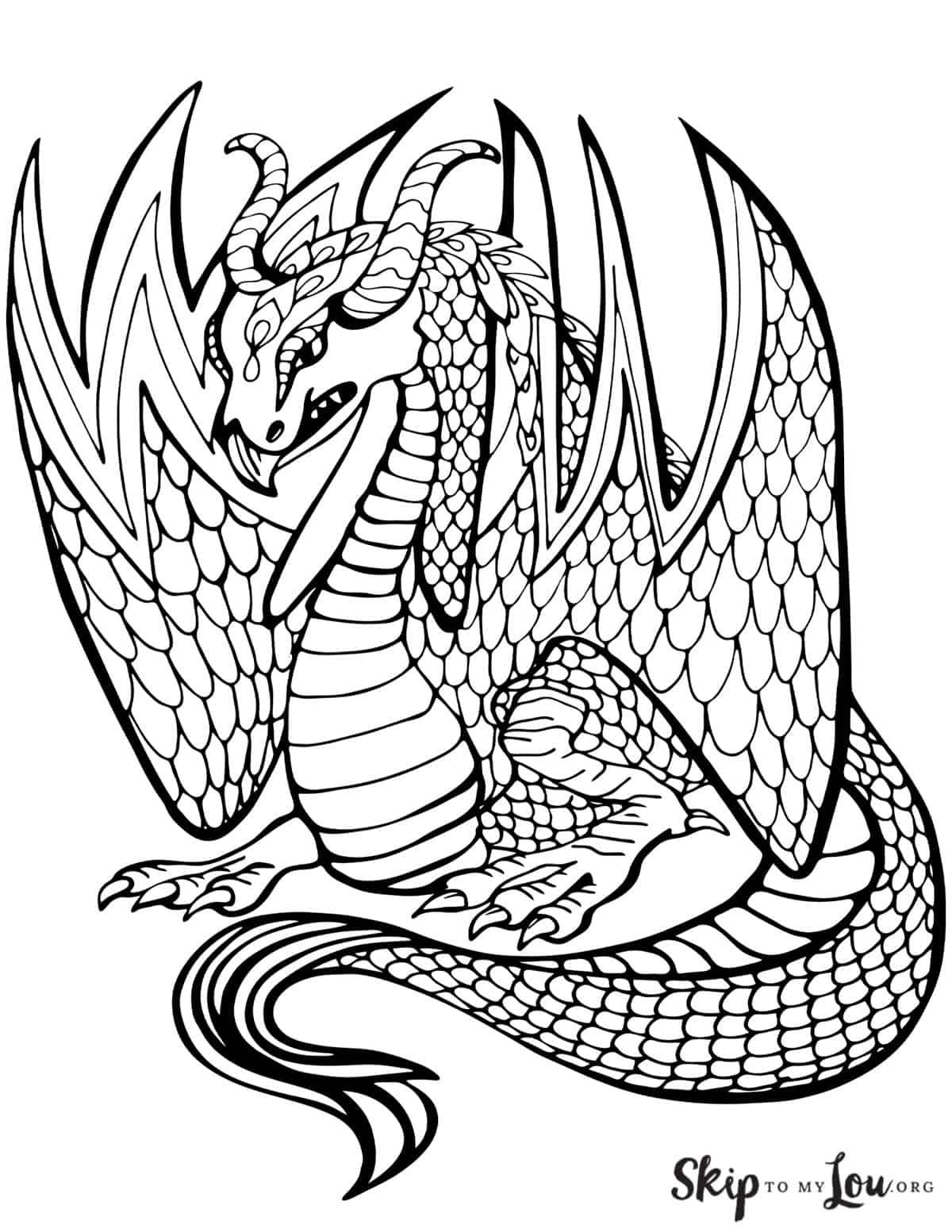dragon coloring page free dragon coloring page free