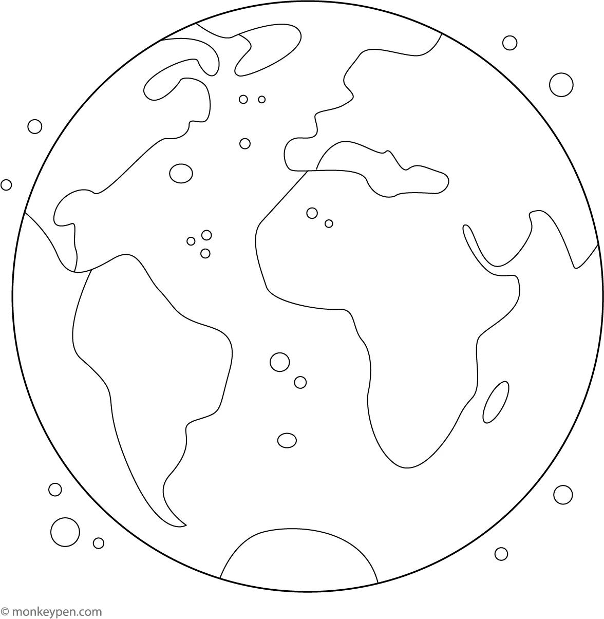 earth template to color earth template to color