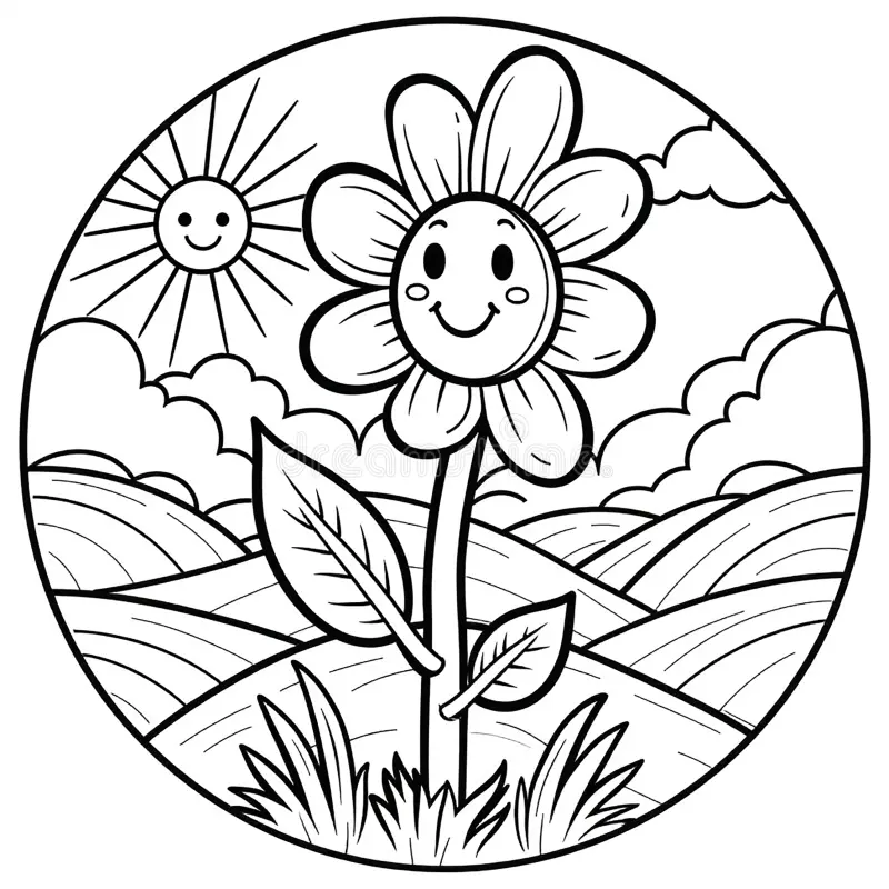 flower coloring pages easy flower coloring pages easy