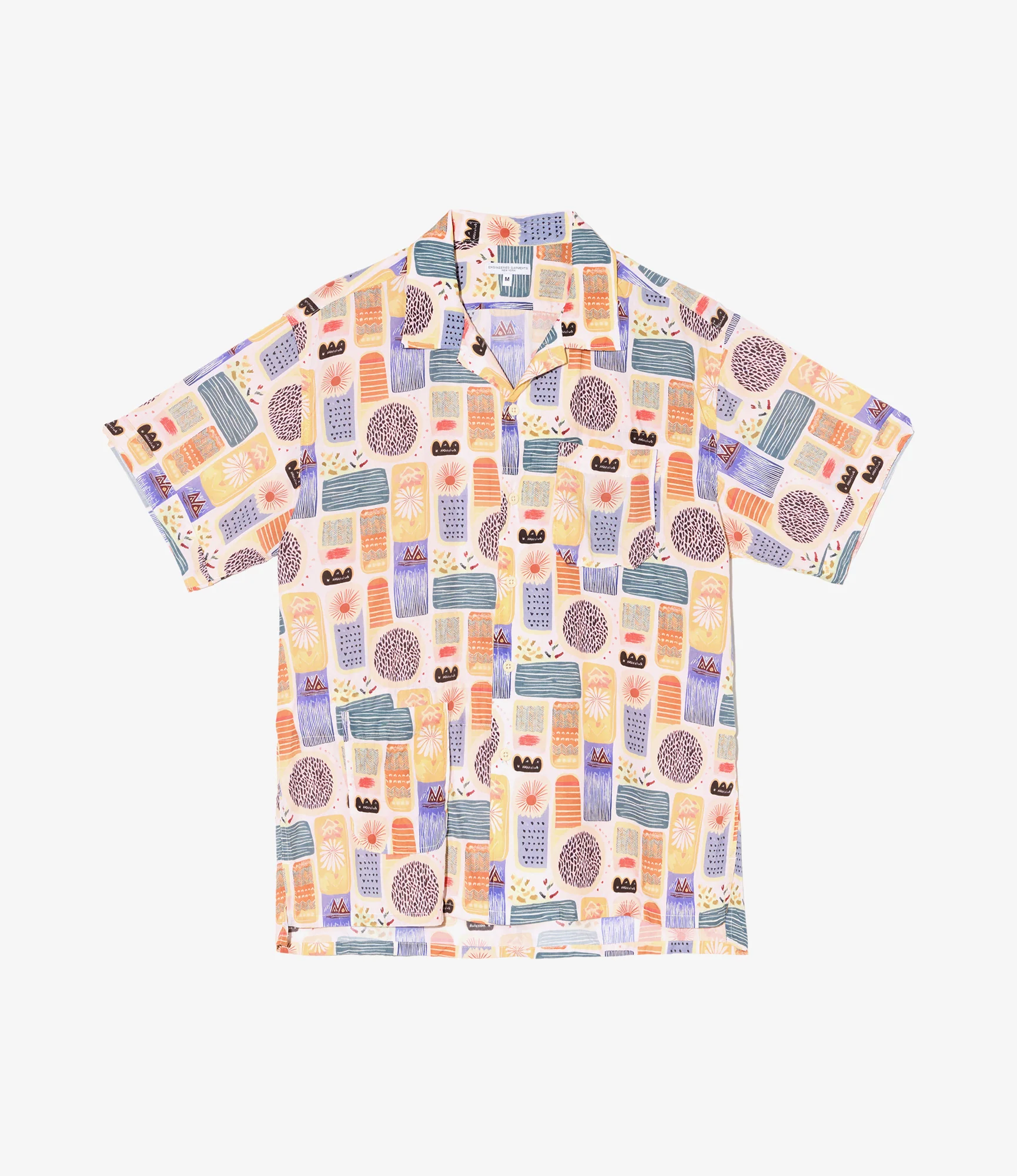 Engineered Garments Camp Shirt Multi Color Tencel Jamaican Print Totem Brand Co Engineered Garments Camp Shirt Multi Color Tencel Jamaican Print Totem Brand Co