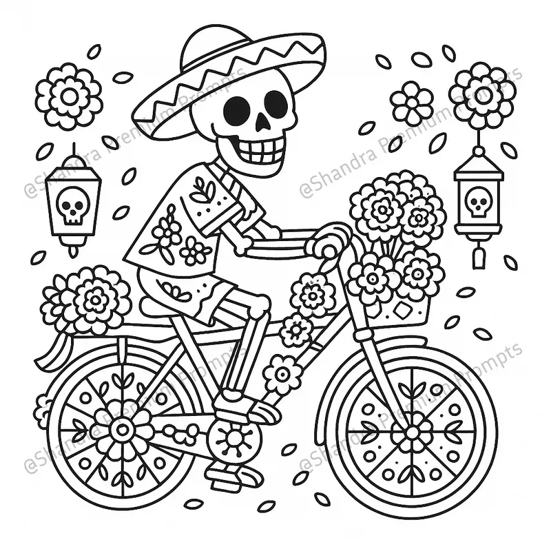 Folk Dia De Los Muertos Coloring Pages ChatGPT Image Prompt PromptBase Folk Dia De Los Muertos Coloring Pages ChatGPT Image Prompt PromptBase