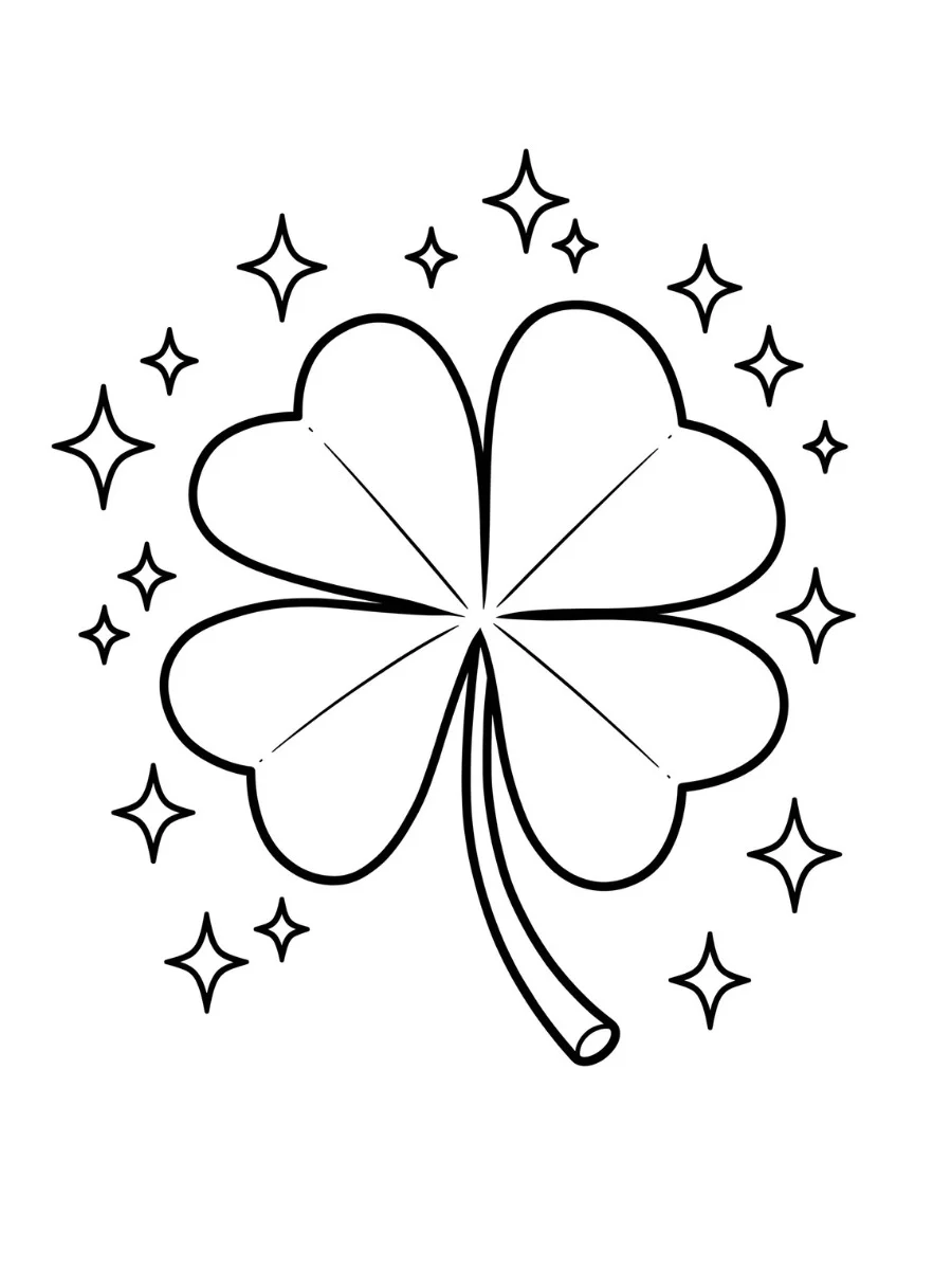 four leaf clover coloring pages four leaf clover coloring pages