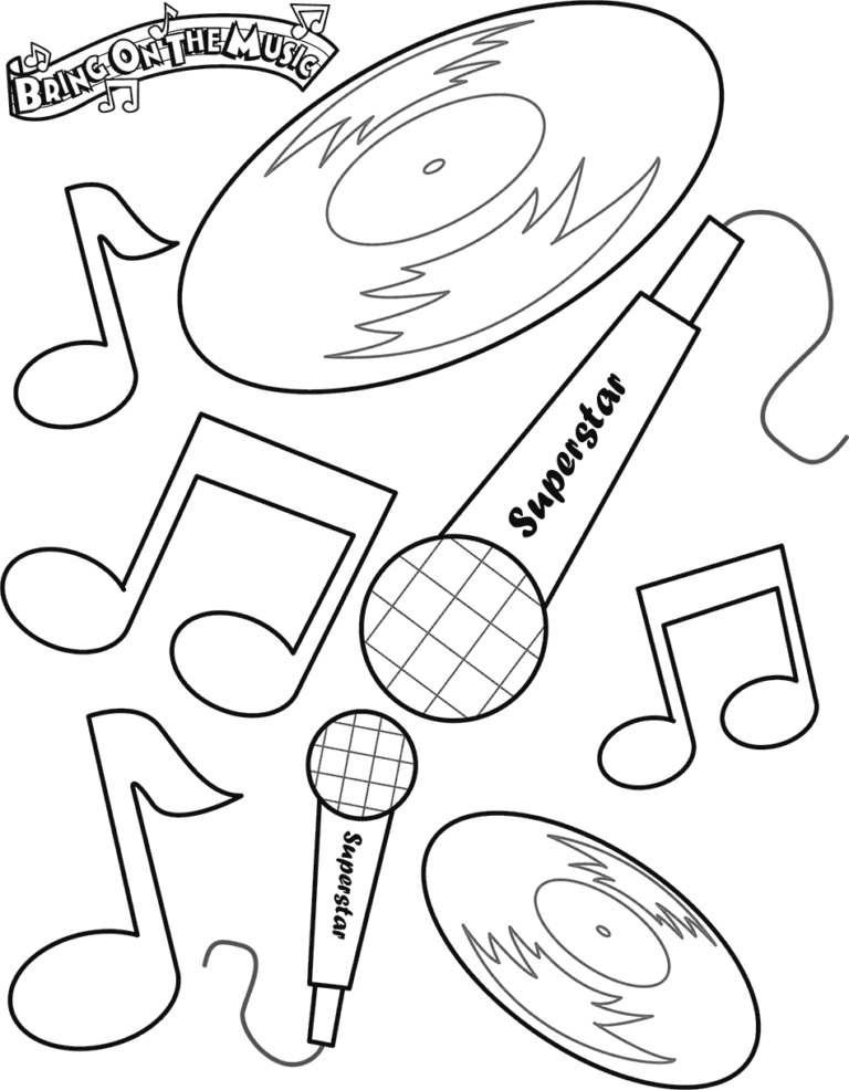 Free Crayola Music Dance Coloring Pages For Kids