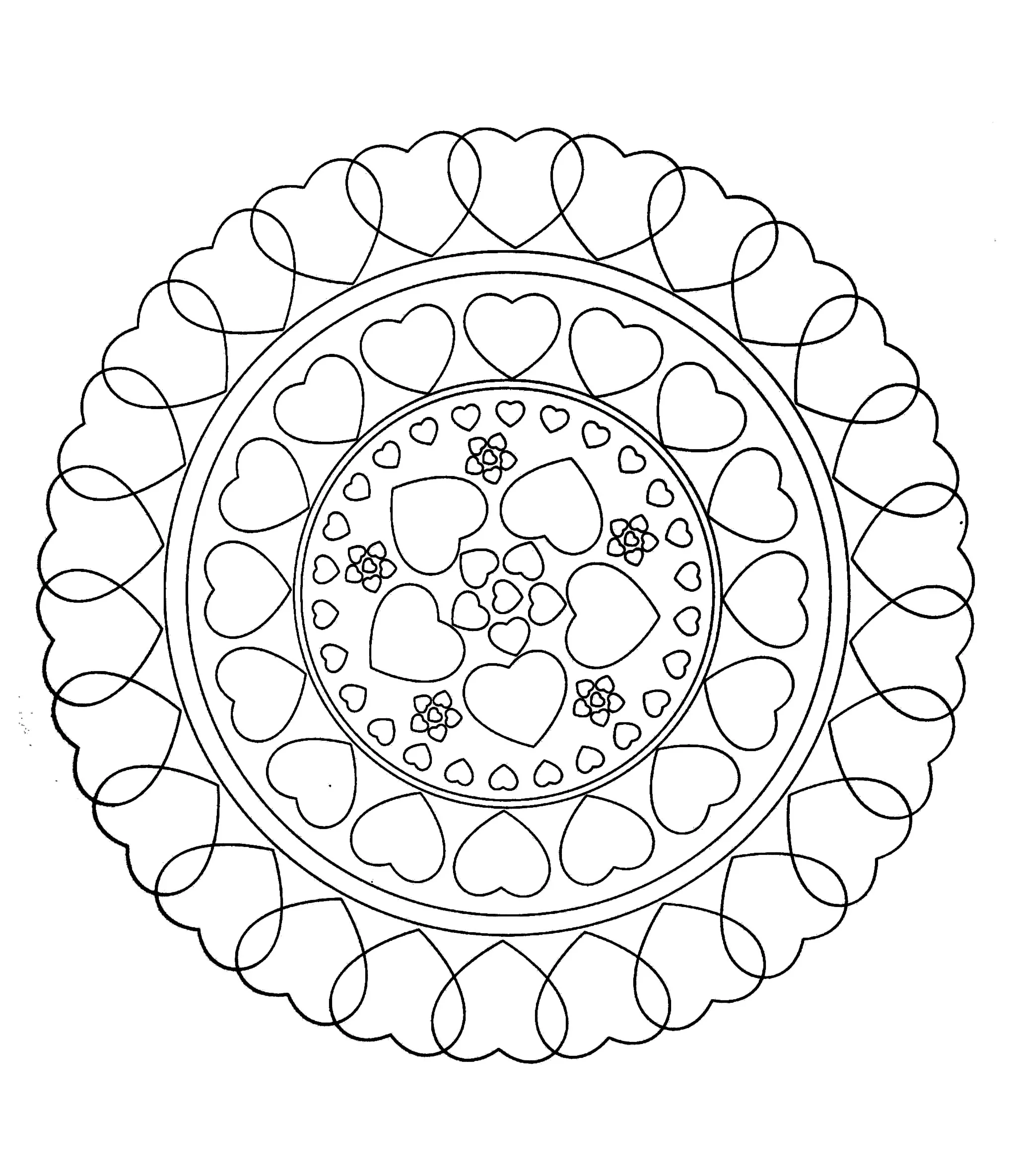 Free mandala to color hearts love Mandalas Coloring Pages For Adults Free mandala to color hearts love Mandalas Coloring Pages For Adults