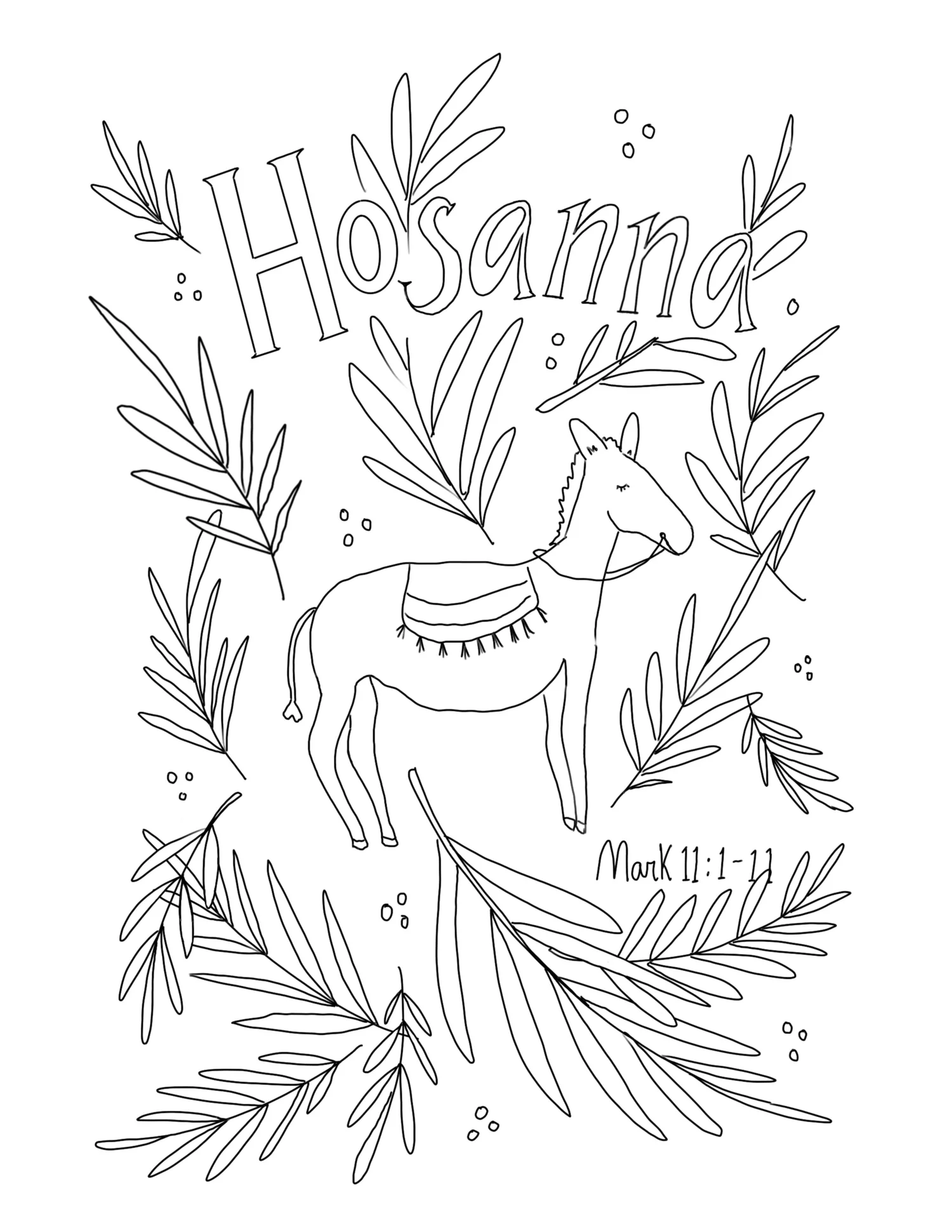 Free Palm Sunday Coloring Sheet Abby Little Jessup Free Palm Sunday Coloring Sheet Abby Little Jessup
