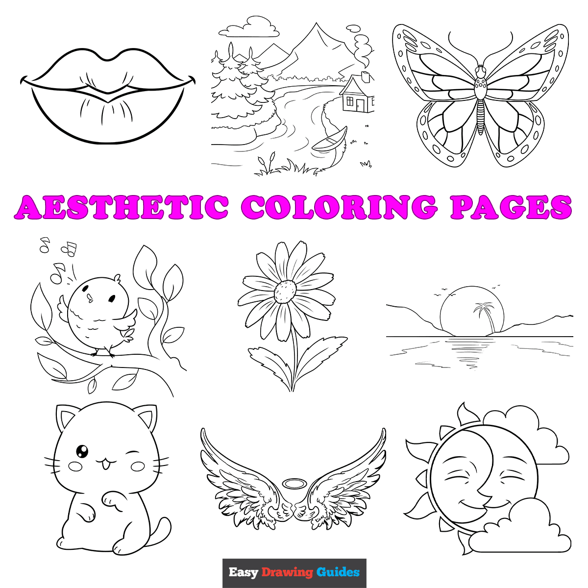 cute aesthetic coloring pages cute aesthetic coloring pages