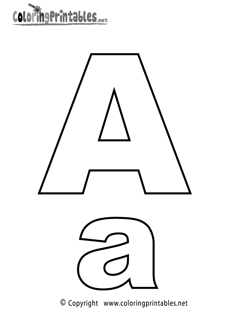 Free Printable Alphabet Letter A Coloring Page Free Printable Alphabet Letter A Coloring Page