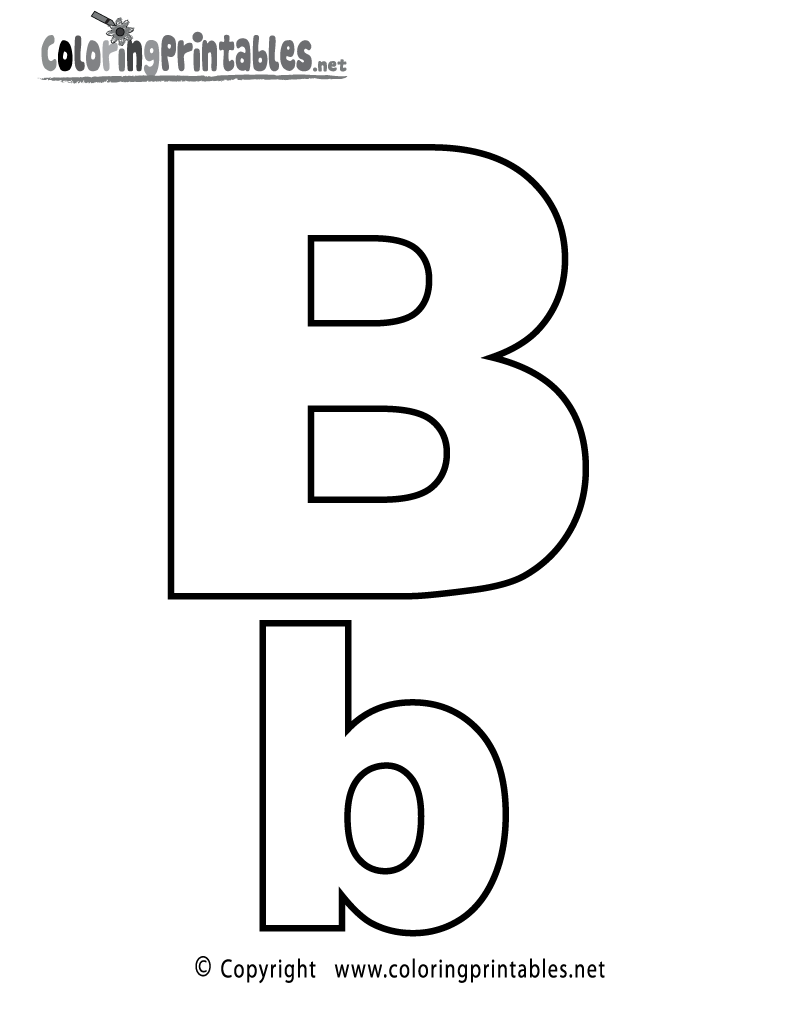 Free Printable Alphabet Letter B Coloring Page Free Printable Alphabet Letter B Coloring Page