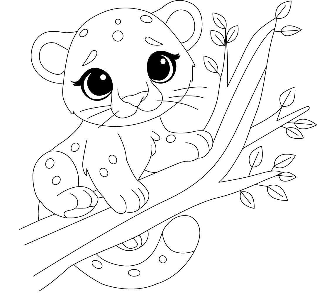 Free Printable Baby Leopard Coloring Page For Kids Free Printable Baby Leopard Coloring Page For Kids