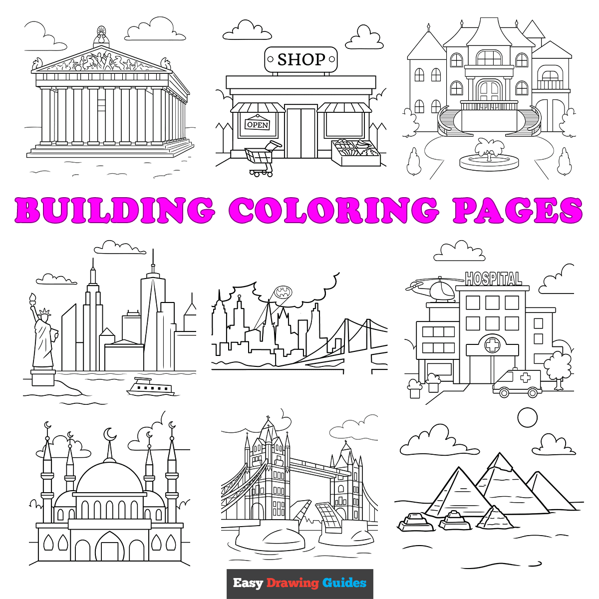 Free Printable Building Coloring Pages For Kids Free Printable Building Coloring Pages For Kids