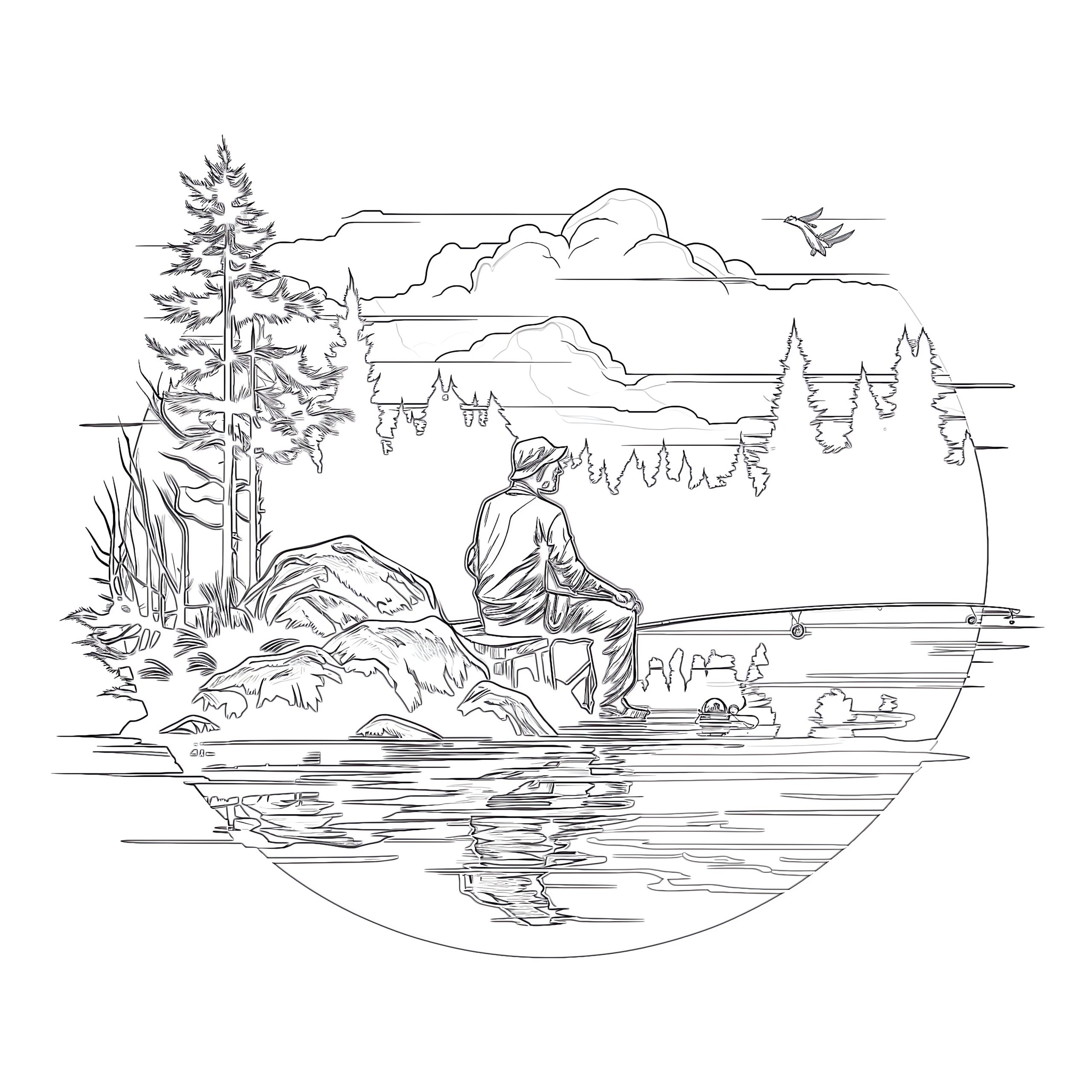 Free Printable Fishing Coloring Pages Coloring Pages Mimi Panda Free Printable Fishing Coloring Pages Coloring Pages Mimi Panda