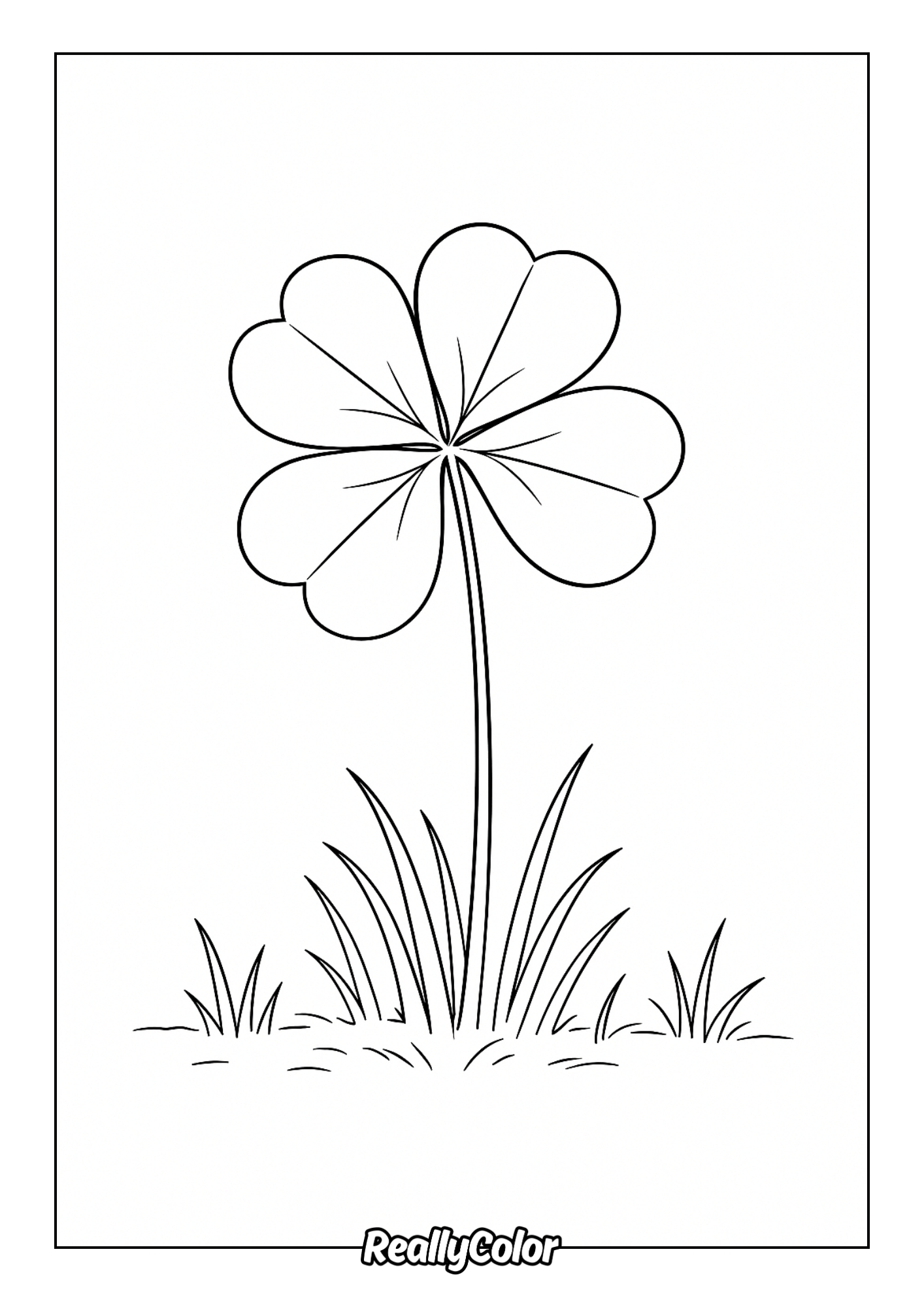 4 leaf clover coloring page 4 leaf clover coloring page