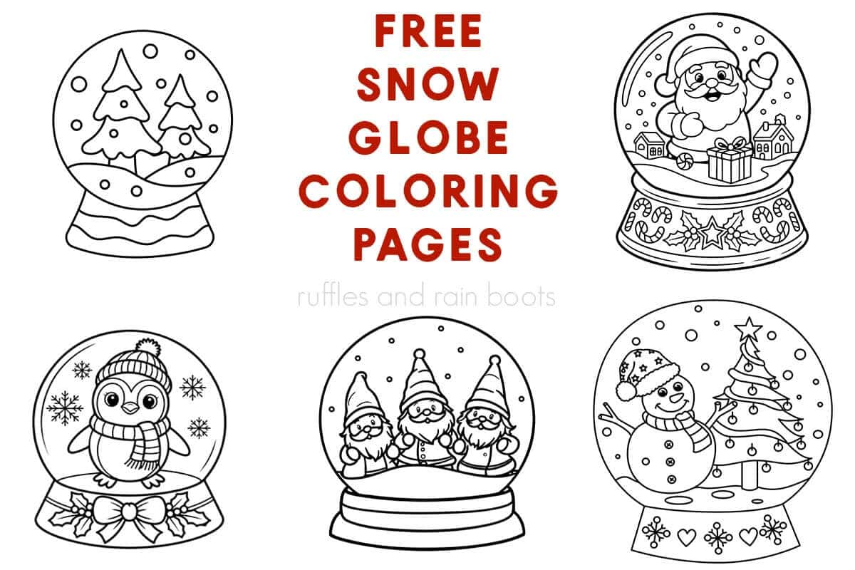Free Snow Globe Coloring Pages Free Snow Globe Coloring Pages