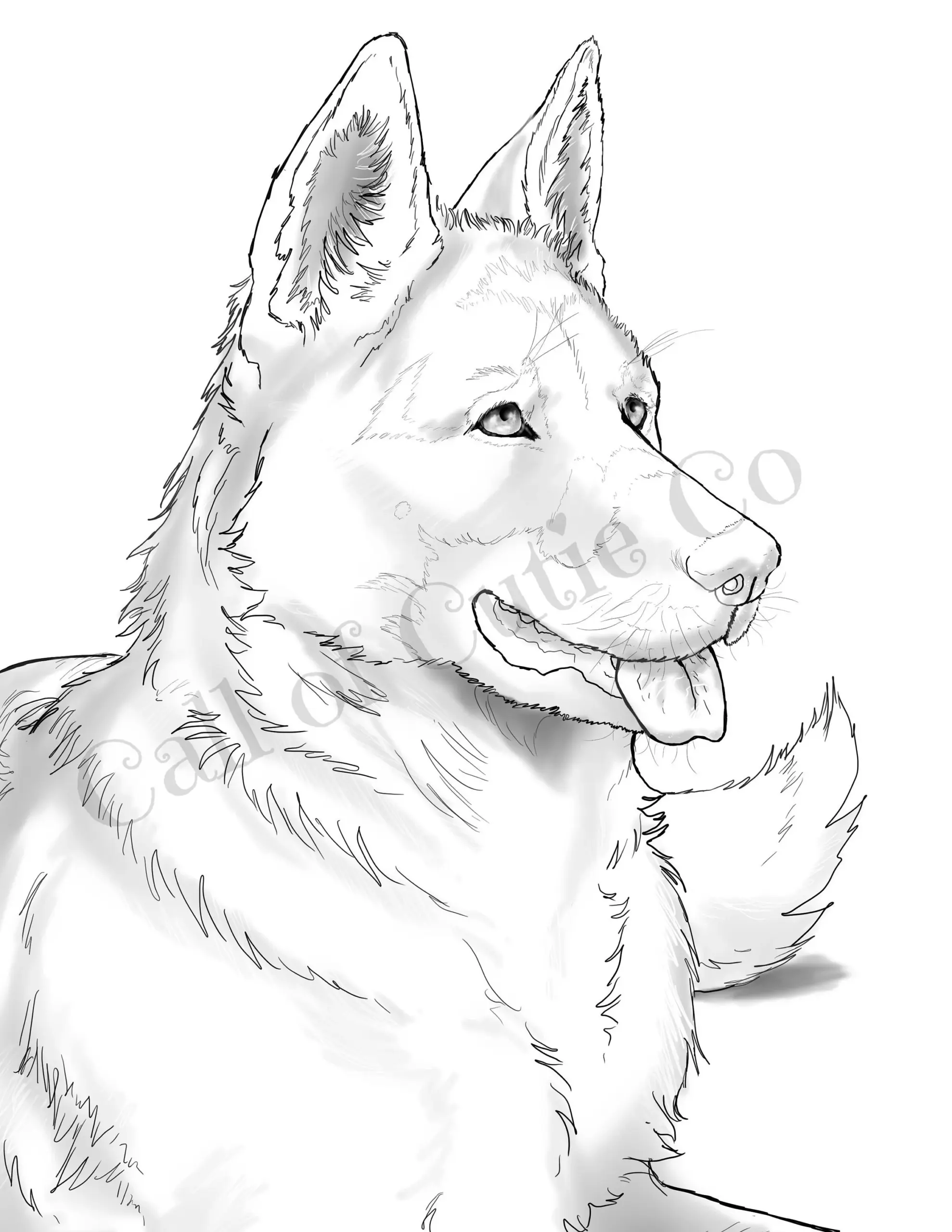 German Shepard Coloring Page Animal Coloring Page dog Color Sheet Etsy German Shepard Coloring Page Animal Coloring Page dog Color Sheet Etsy