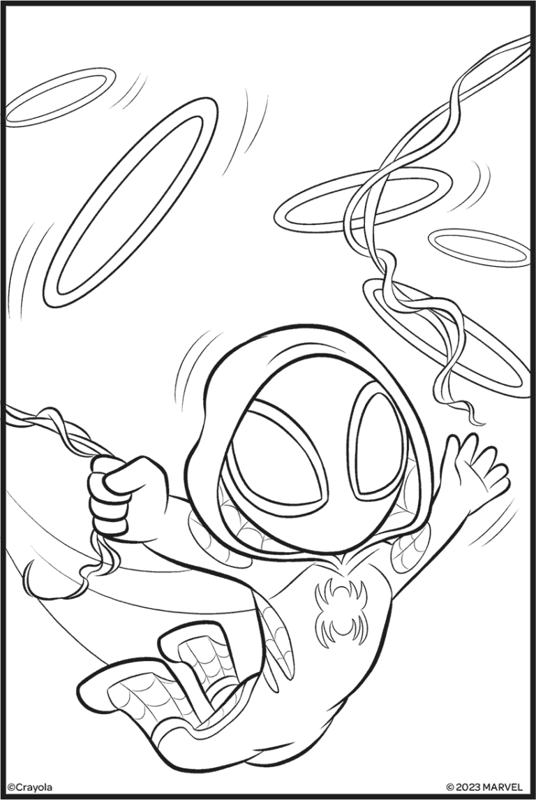 Ghost Spider Spidey And His Amazing Friends Coloring Page