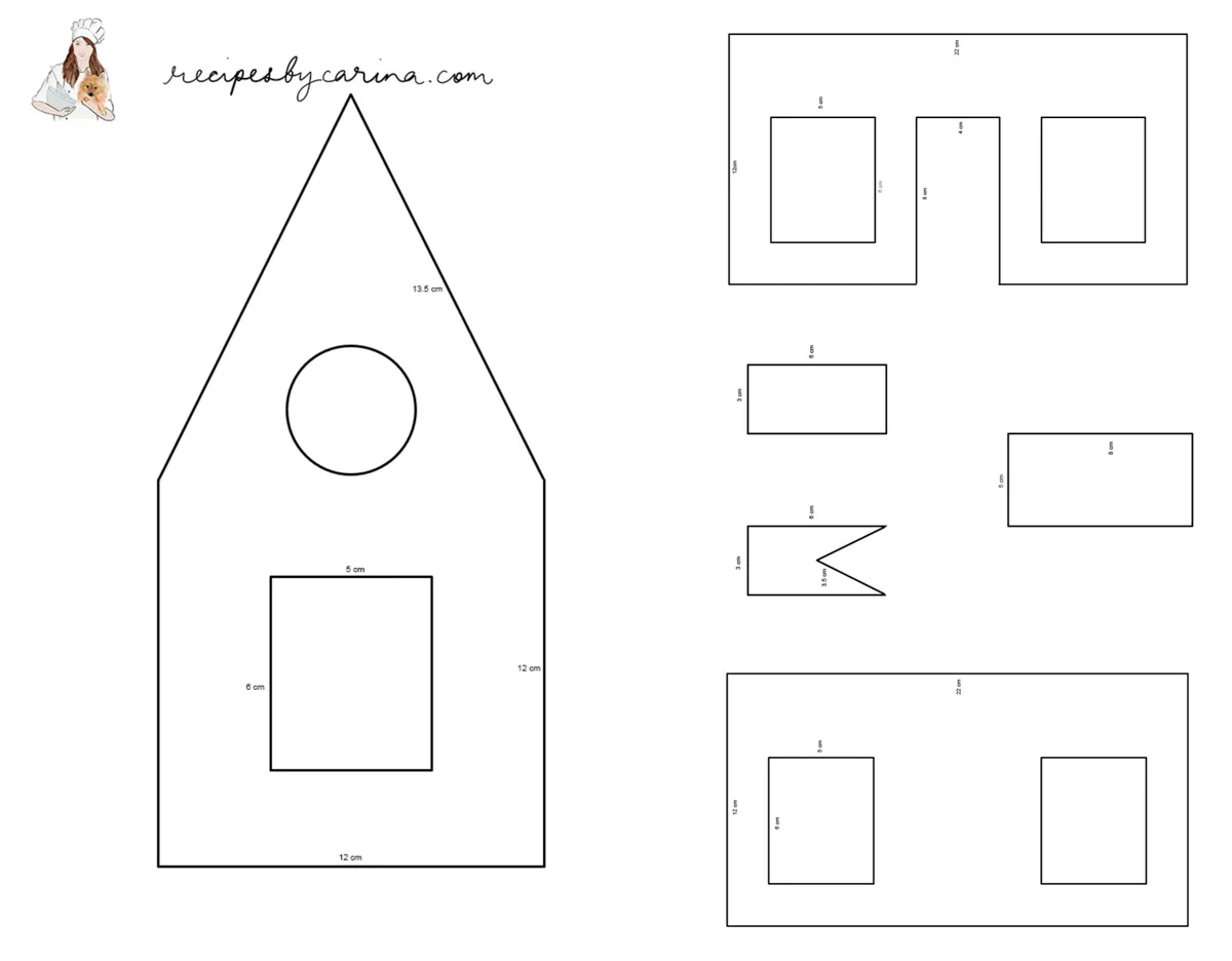 free printable gingerbread house template free printable gingerbread house template