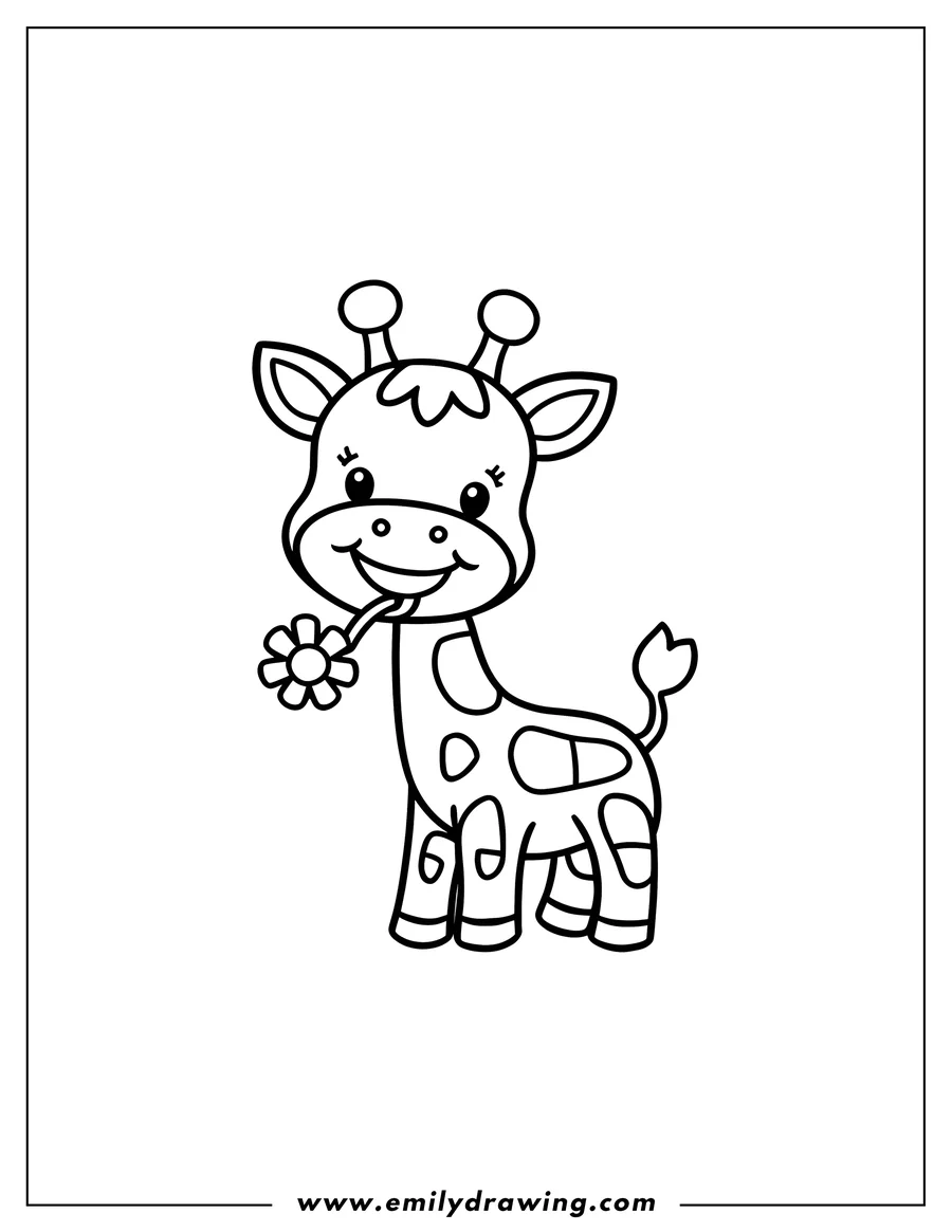 color picture of a giraffe