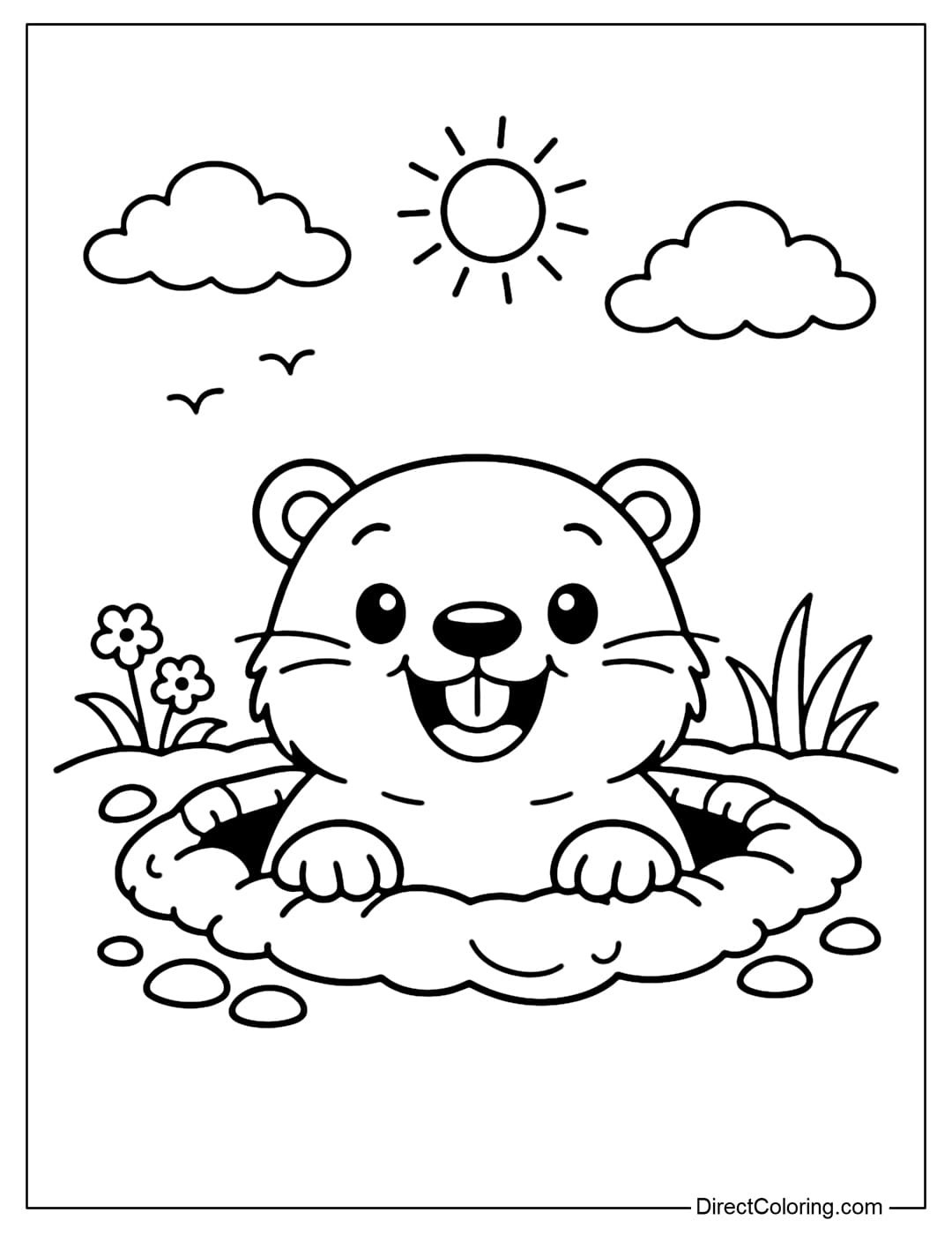 groundhog day coloring pages groundhog day coloring pages