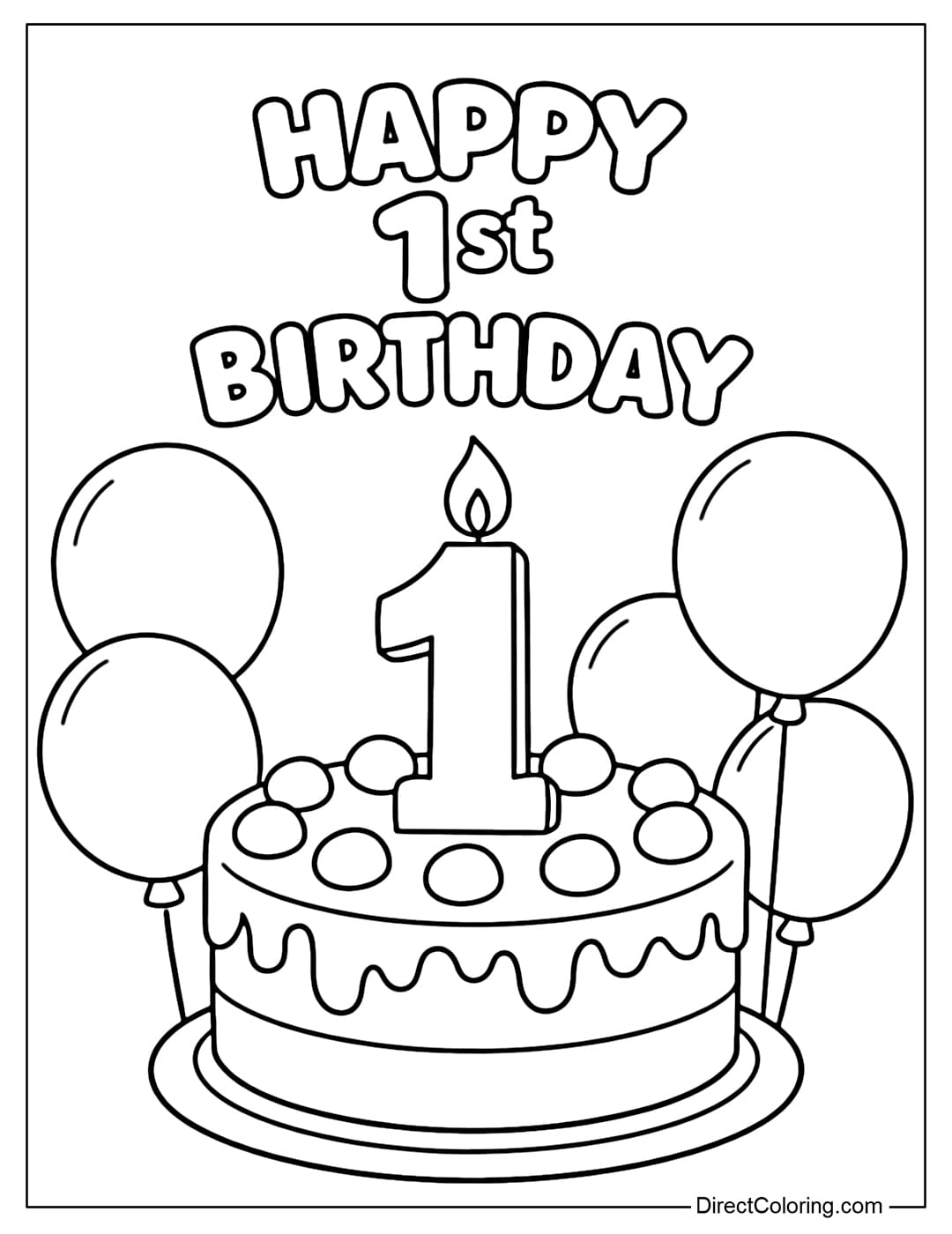 birthday cake coloring sheet birthday cake coloring sheet